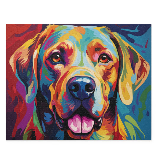 Labrador Dog Abstract Retriever Jigsaw Puzzle Oil Paint for Boys, Girls, Kids Adult Birthday Business Jigsaw Puzzle Gift for Him Funny Humorous Indoor Outdoor Game Gift For Her Online-1