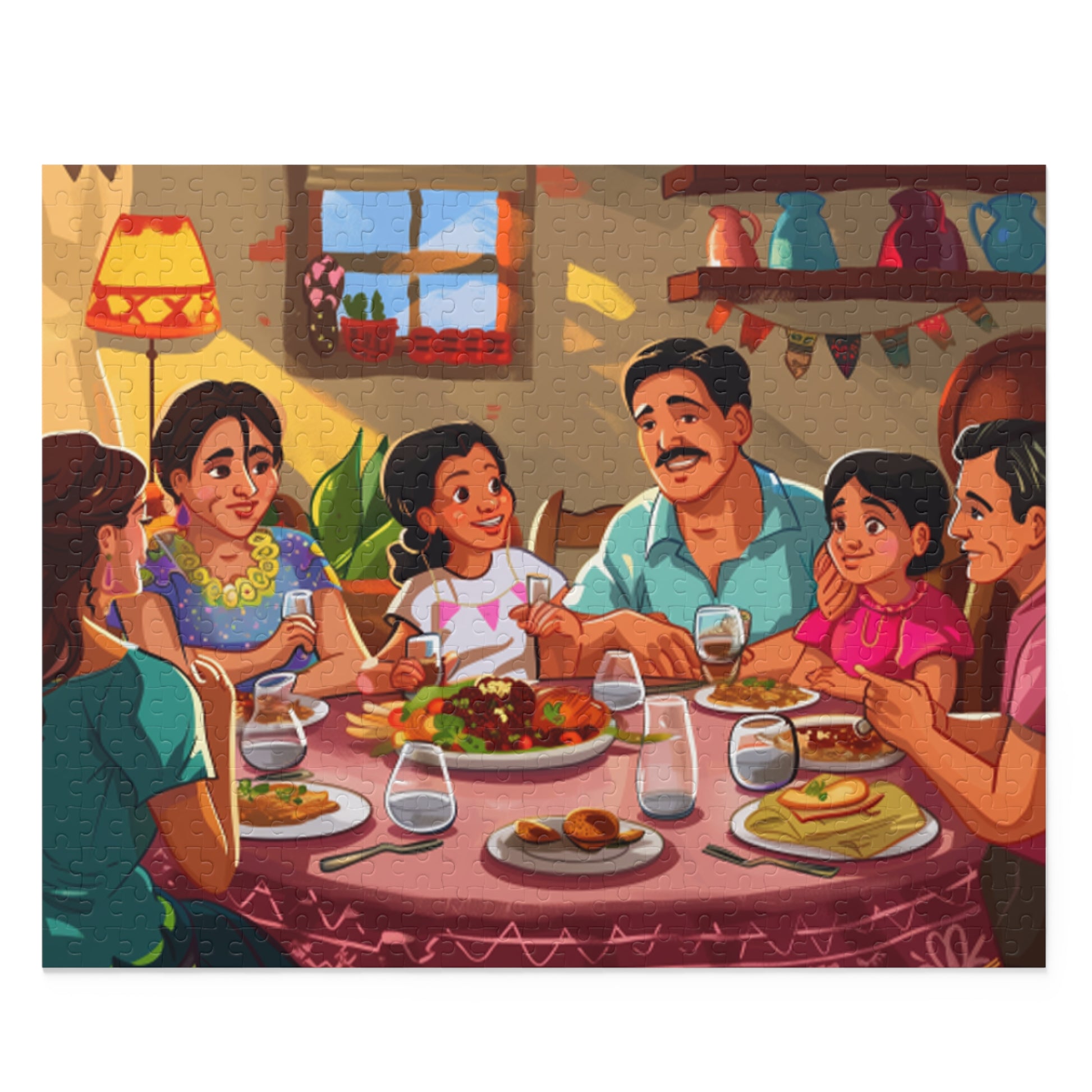Mexican Art Family Retro Jigsaw Puzzle Adult Birthday Business Jigsaw Puzzle Gift for Him Funny Humorous Indoor Outdoor Game Gift For Her Online-1