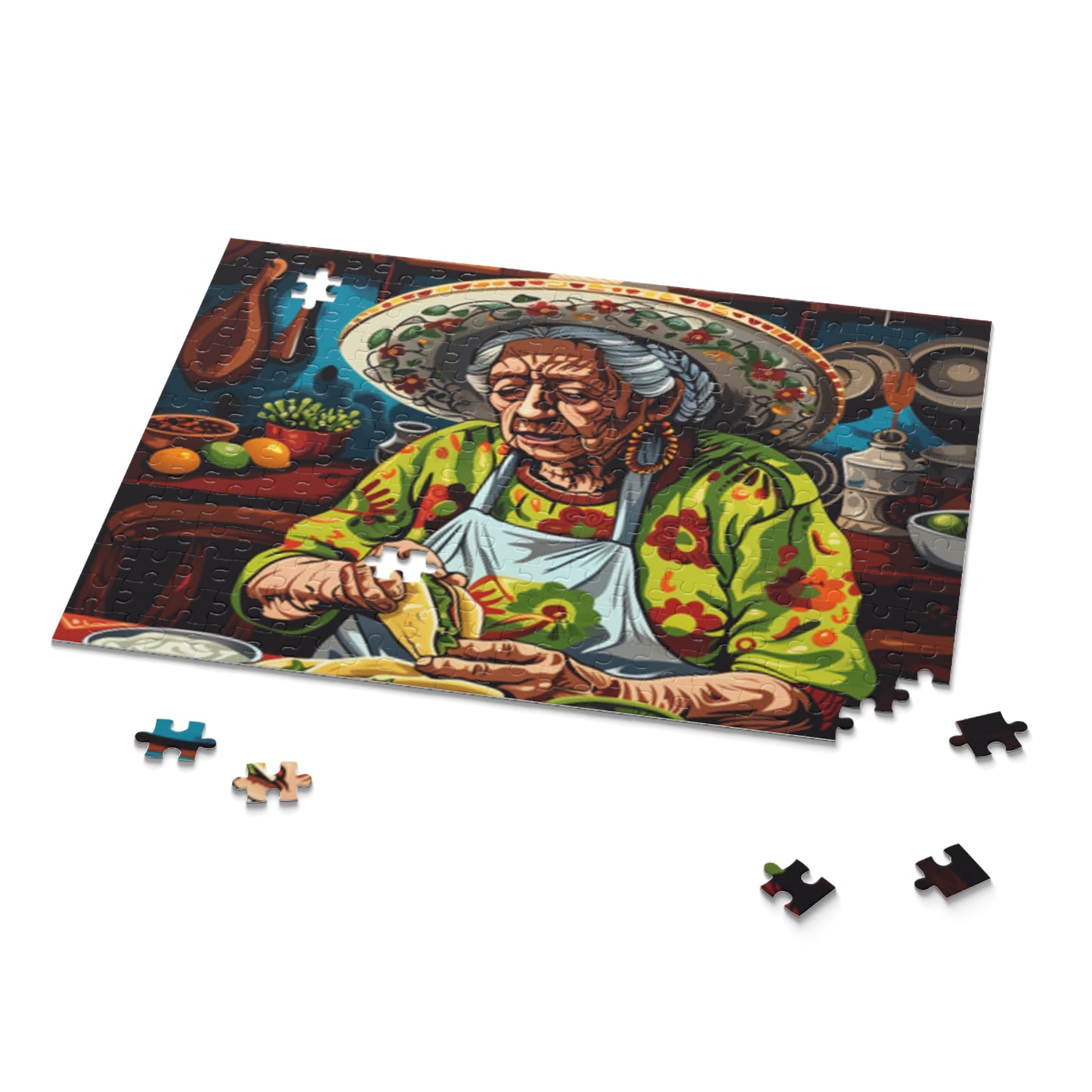 Mexican Women Art Retro Jigsaw Puzzle Adult Birthday Business Jigsaw Puzzle Gift for Him Funny Humorous Indoor Outdoor Game Gift For Her Online-9