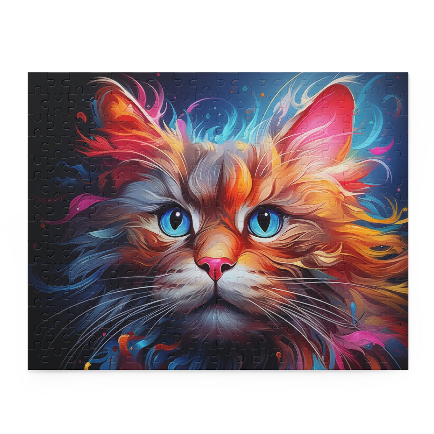 Abstract Cat Jigsaw Puzzle Adult Birthday Business Jigsaw Puzzle Gift for Him Funny Humorous Indoor Outdoor Game Gift For Her Online-3