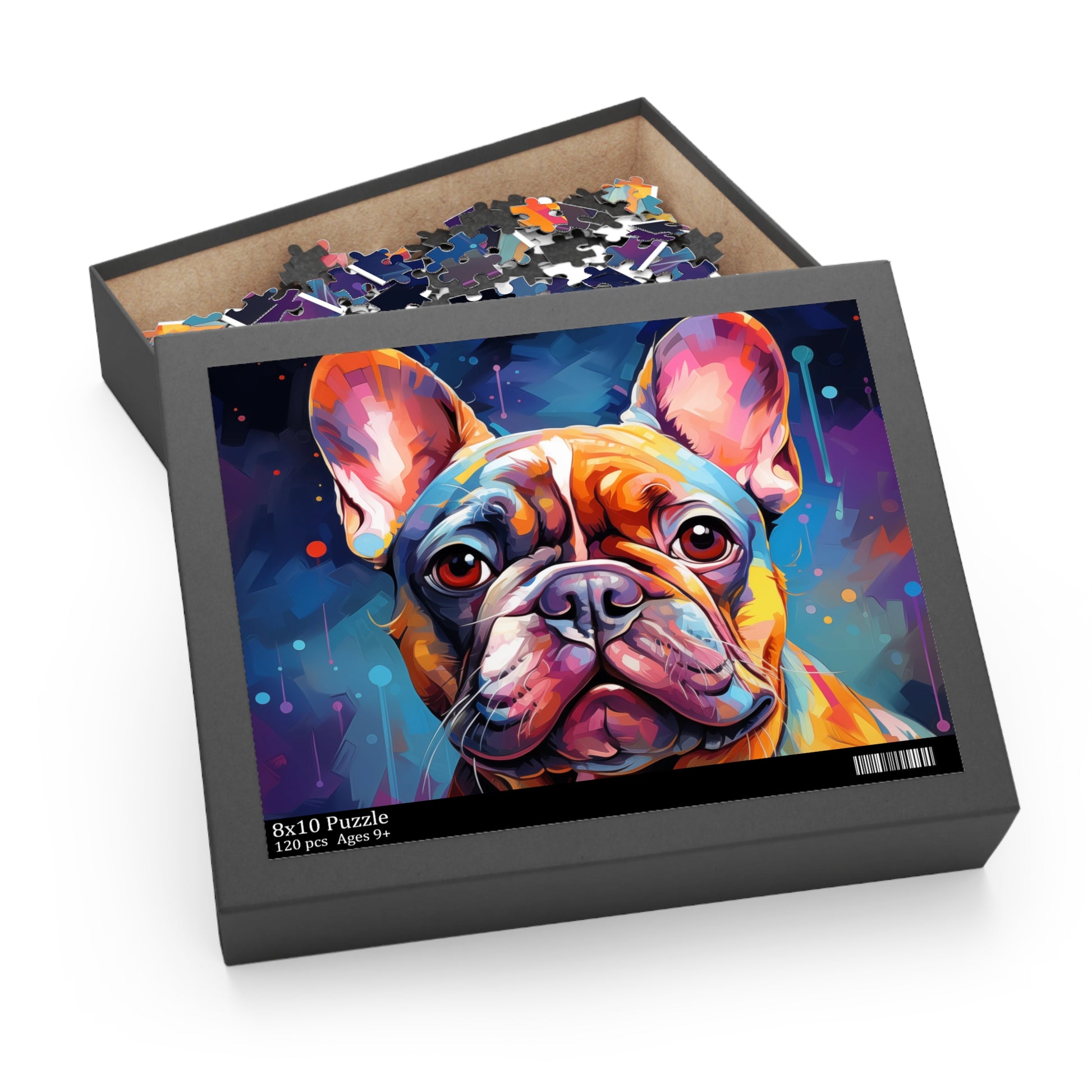 Abstract Frenchie Dog Jigsaw Puzzle Oil Paint for Boys, Girls, Kids Adult Birthday Business Jigsaw Puzzle Gift for Him Funny Humorous Indoor Outdoor Game Gift For Her Online-6