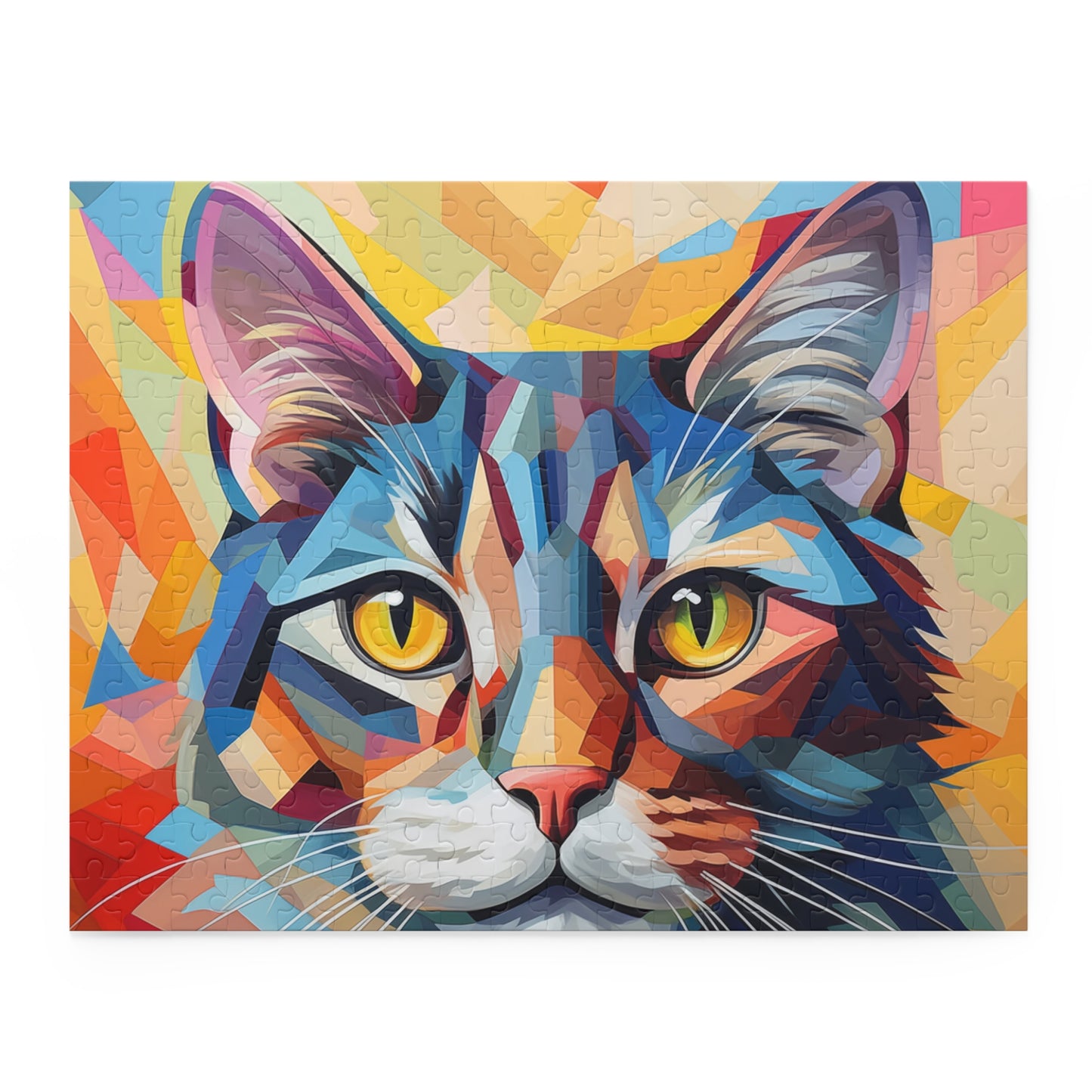 Abstract Oil Paint Cat Jigsaw Puzzle for Boys, Girls, Kids Adult Birthday Business Jigsaw Puzzle Gift for Him Funny Humorous Indoor Outdoor Game Gift For Her Online-3
