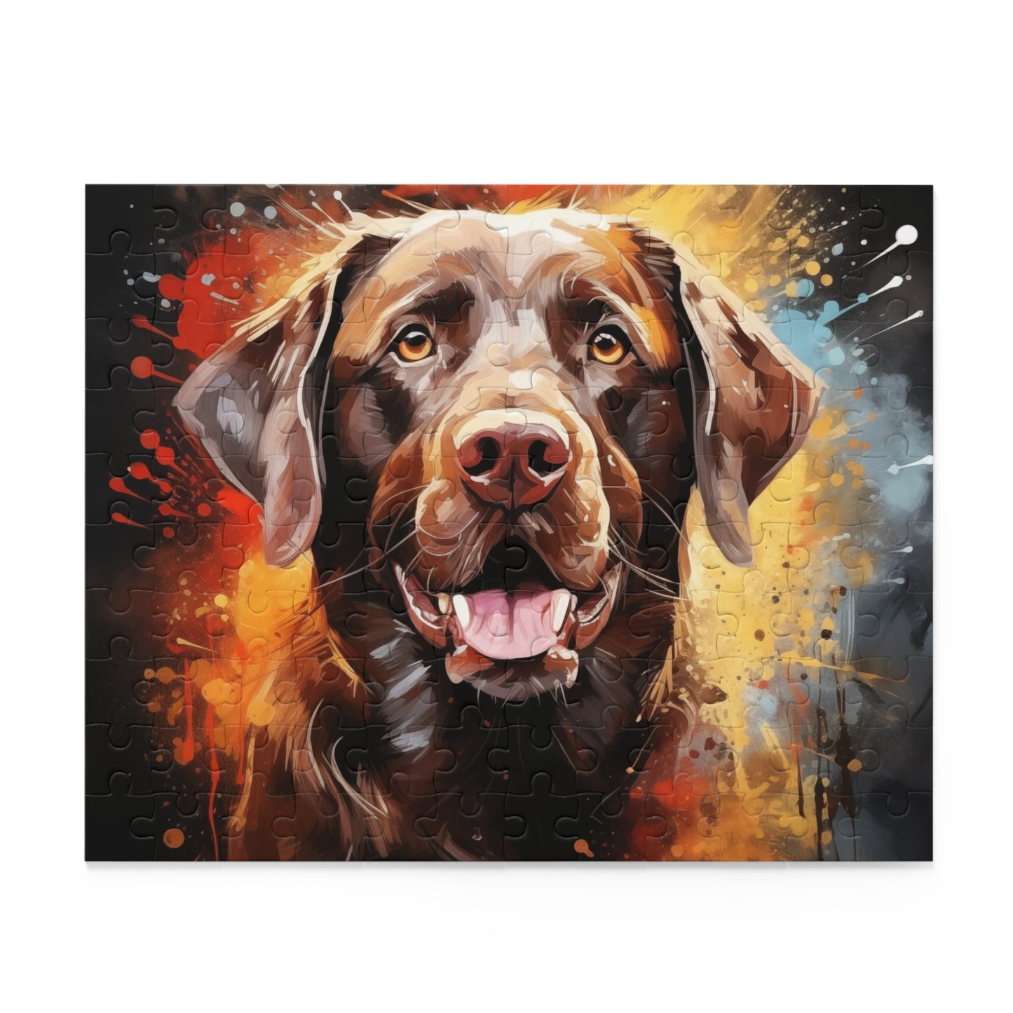 Abstract Labrador Dog Vibrant Jigsaw Puzzle for Girls, Boys, Kids Adult Birthday Business Jigsaw Puzzle Gift for Him Funny Humorous Indoor Outdoor Game Gift For Her Online-2