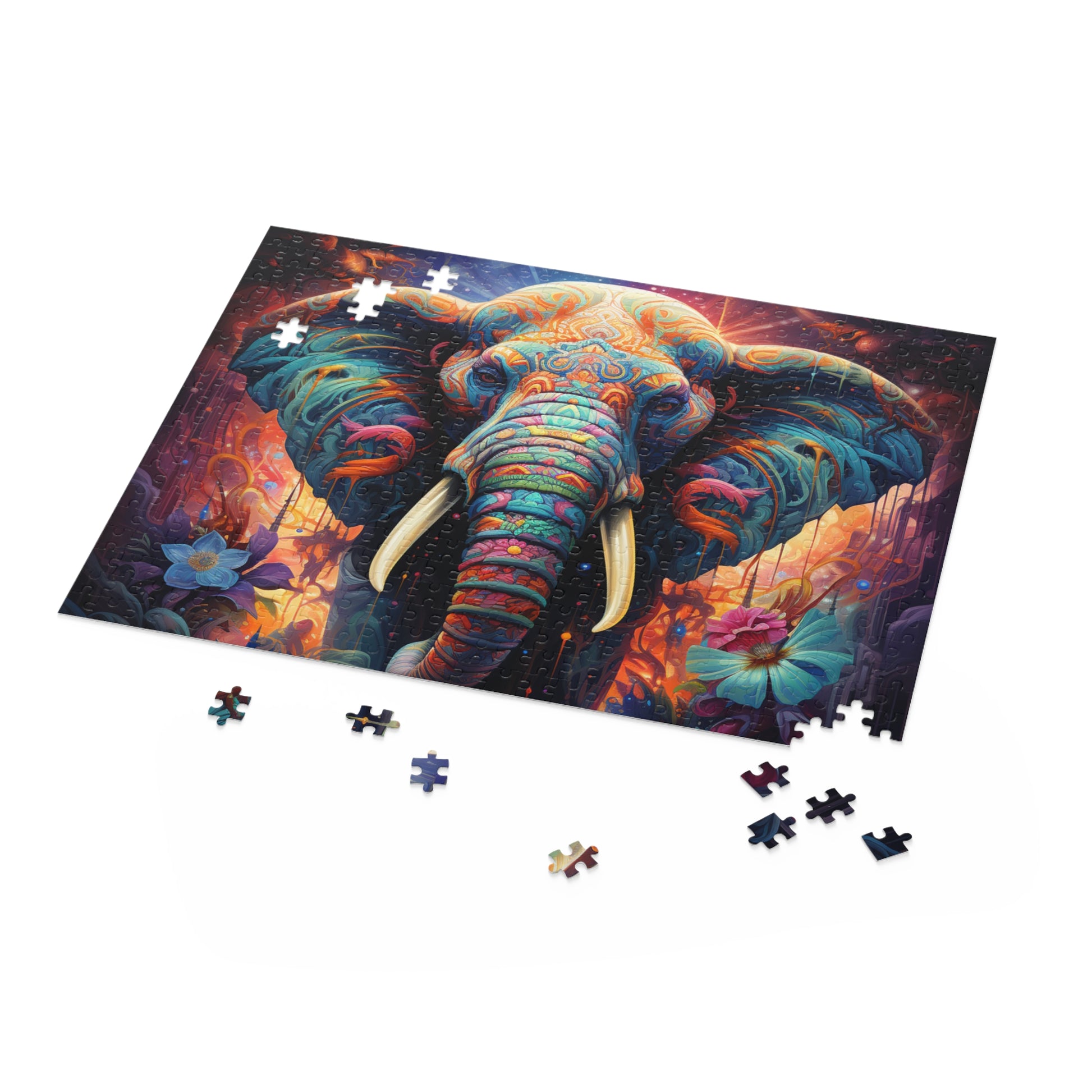 Abstract Elephant Jigsaw Puzzle for Boys, Girls, Kids Adult Birthday Business Jigsaw Puzzle Gift for Him Funny Humorous Indoor Outdoor Game Gift For Her Online-5