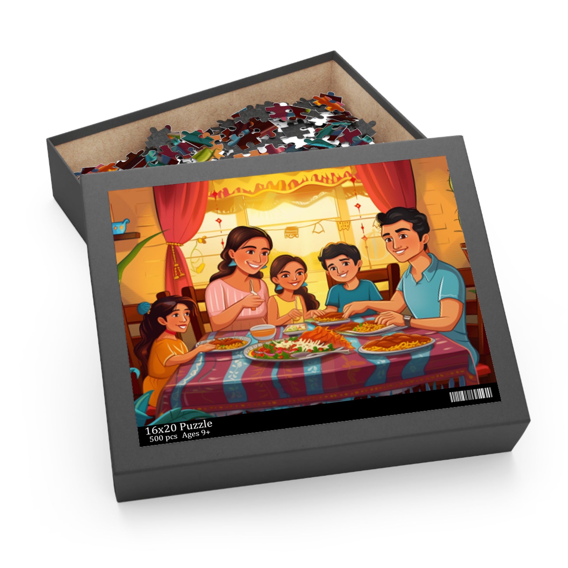 Mexican Family Retro Art Jigsaw Puzzle Adult Birthday Business Jigsaw Puzzle Gift for Him Funny Humorous Indoor Outdoor Game Gift For Her Online-4