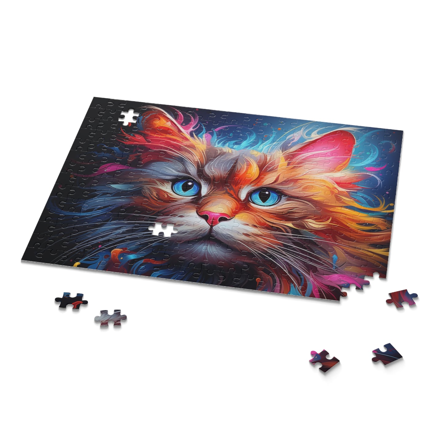 Abstract Cat Jigsaw Puzzle Adult Birthday Business Jigsaw Puzzle Gift for Him Funny Humorous Indoor Outdoor Game Gift For Her Online-9