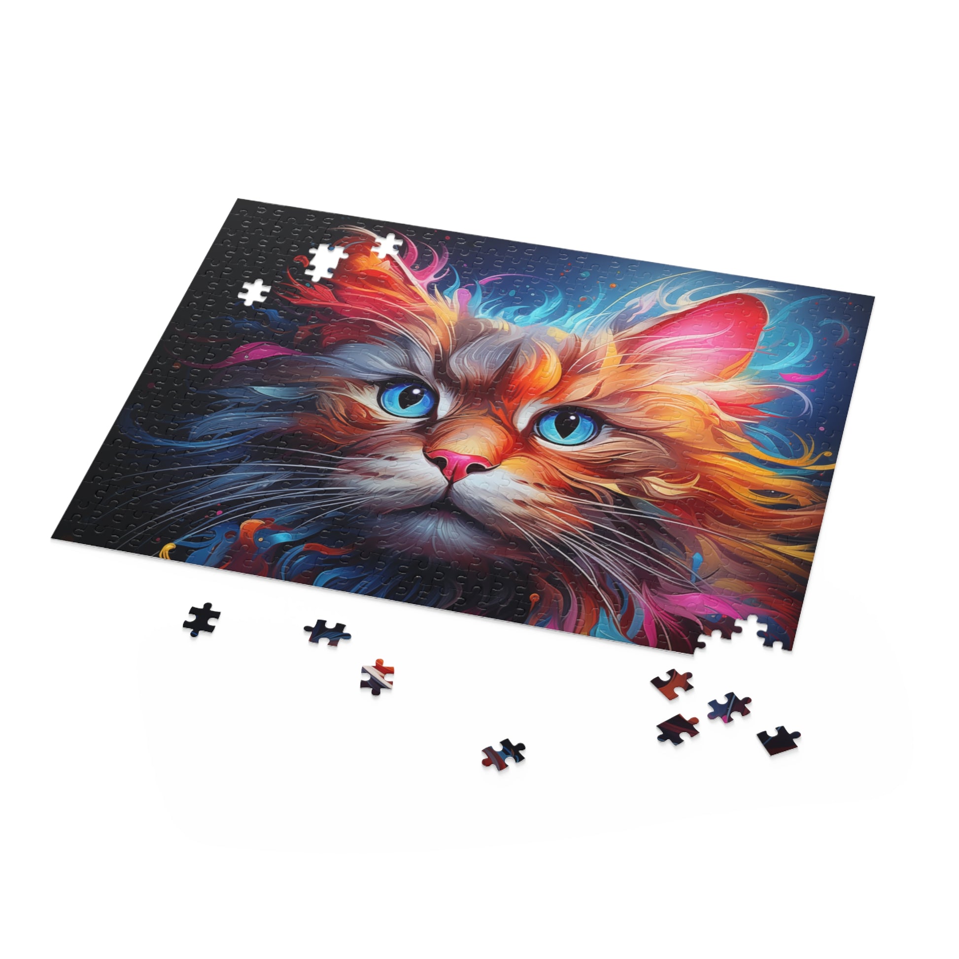 Abstract Cat Jigsaw Puzzle Adult Birthday Business Jigsaw Puzzle Gift for Him Funny Humorous Indoor Outdoor Game Gift For Her Online-5