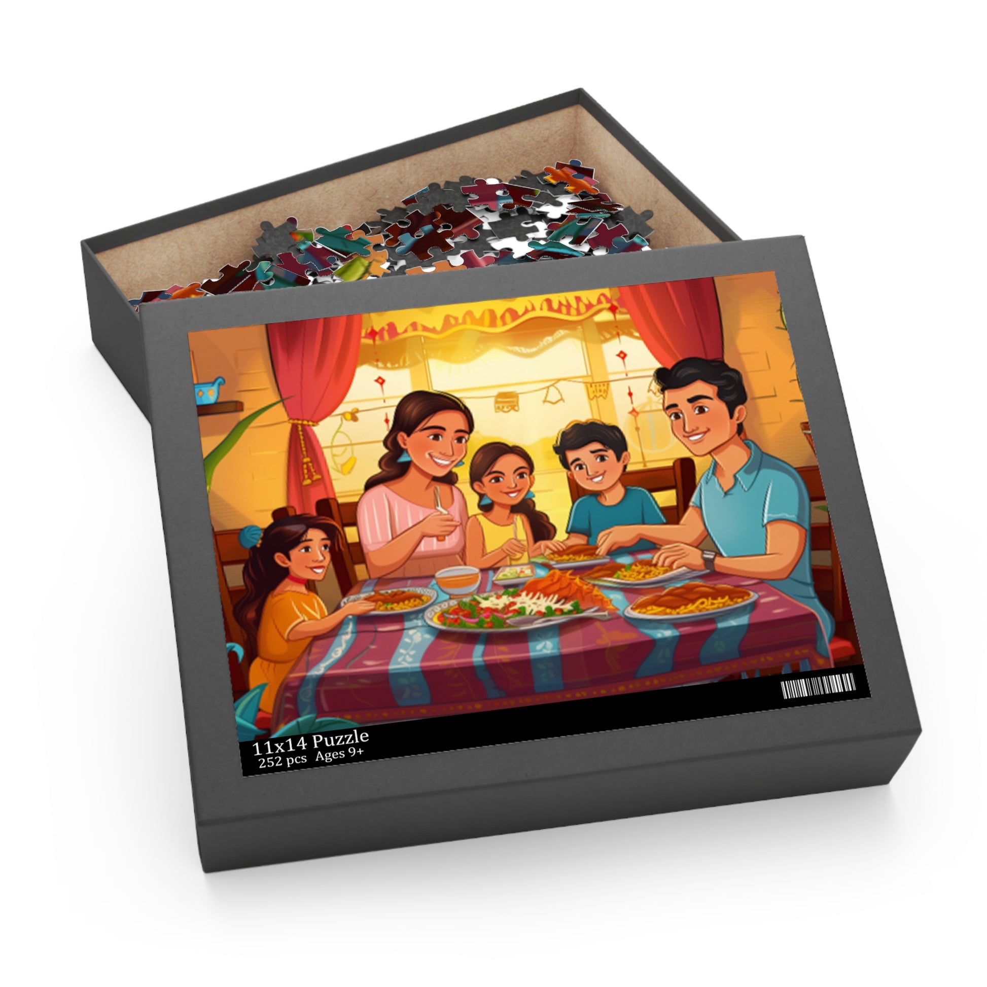 Mexican Family Retro Art Jigsaw Puzzle Adult Birthday Business Jigsaw Puzzle Gift for Him Funny Humorous Indoor Outdoor Game Gift For Her Online-8