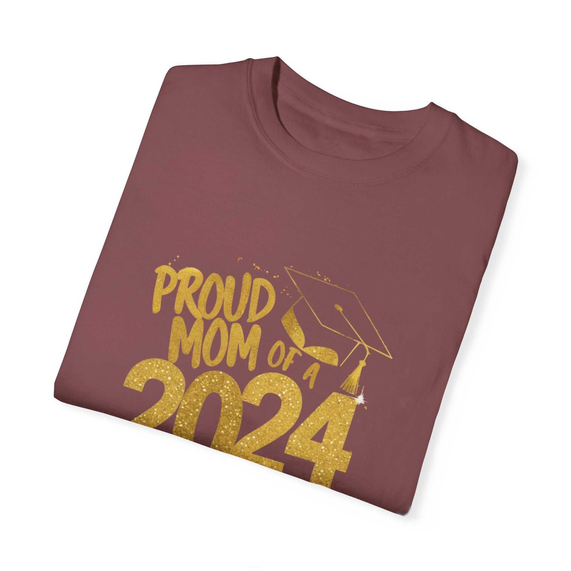 Proud of Mom 2024 Graduate Unisex Garment-dyed T-shirt Cotton Funny Humorous Graphic Soft Premium Unisex Men Women Brick T-shirt Birthday Gift-29