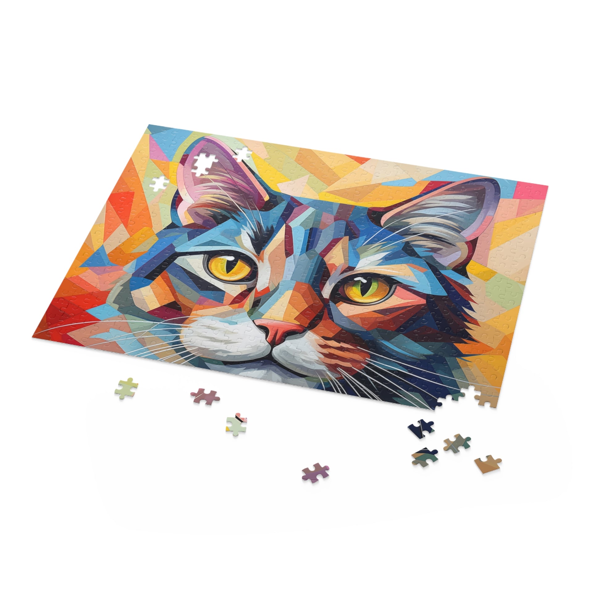 Abstract Oil Paint Cat Jigsaw Puzzle for Boys, Girls, Kids Adult Birthday Business Jigsaw Puzzle Gift for Him Funny Humorous Indoor Outdoor Game Gift For Her Online-5