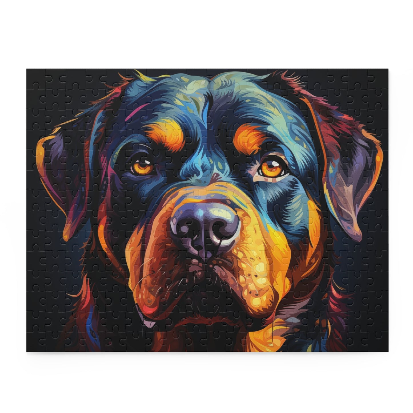 Watercolor Rottweiler Dog Jigsaw Puzzle for Boys, Girls, Kids Adult Birthday Business Jigsaw Puzzle Gift for Him Funny Humorous Indoor Outdoor Game Gift For Her Online-3