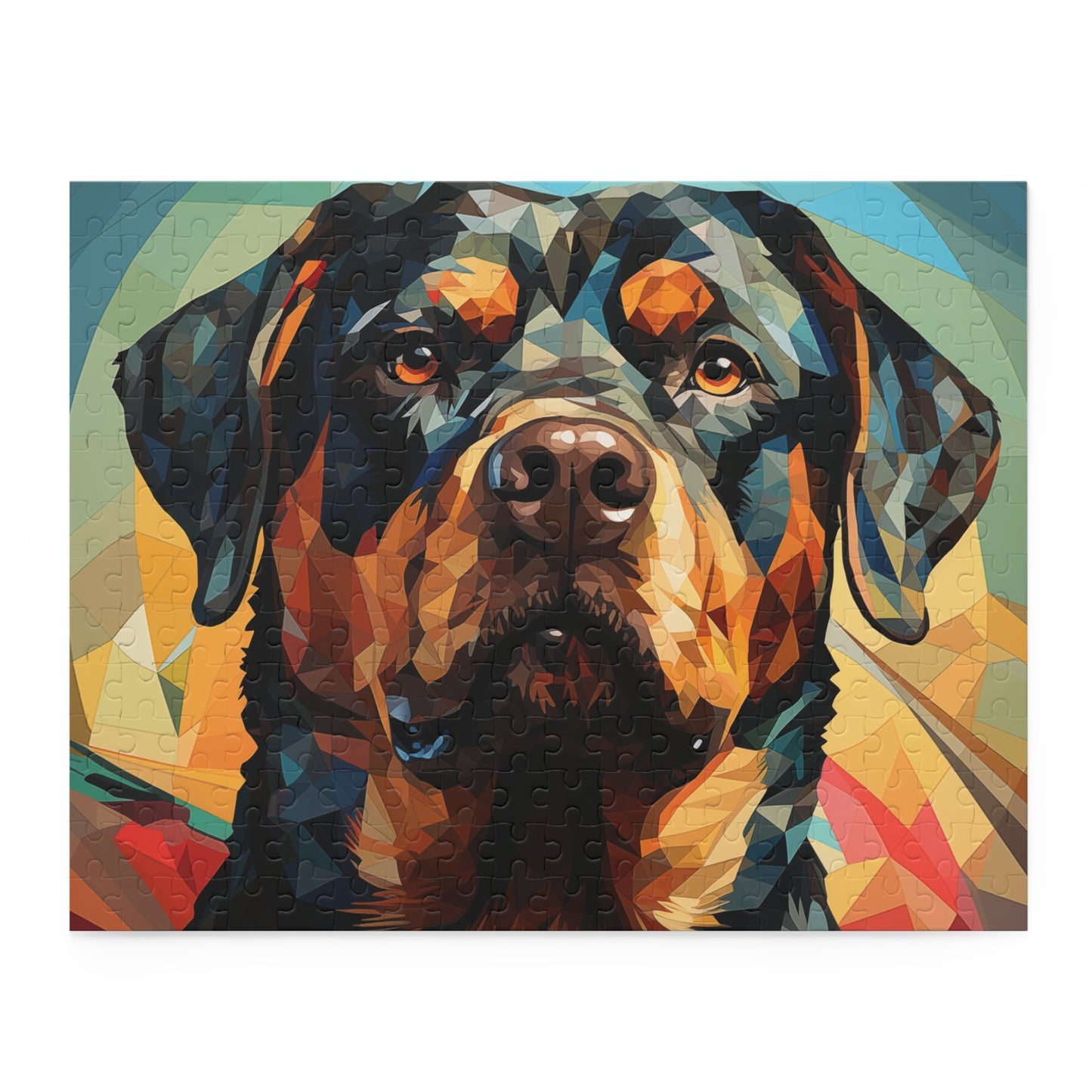 Rottweiler Dog Abstract Watercolor Jigsaw Puzzle Adult Birthday Business Jigsaw Puzzle Gift for Him Funny Humorous Indoor Outdoor Game Gift For Her Online-3