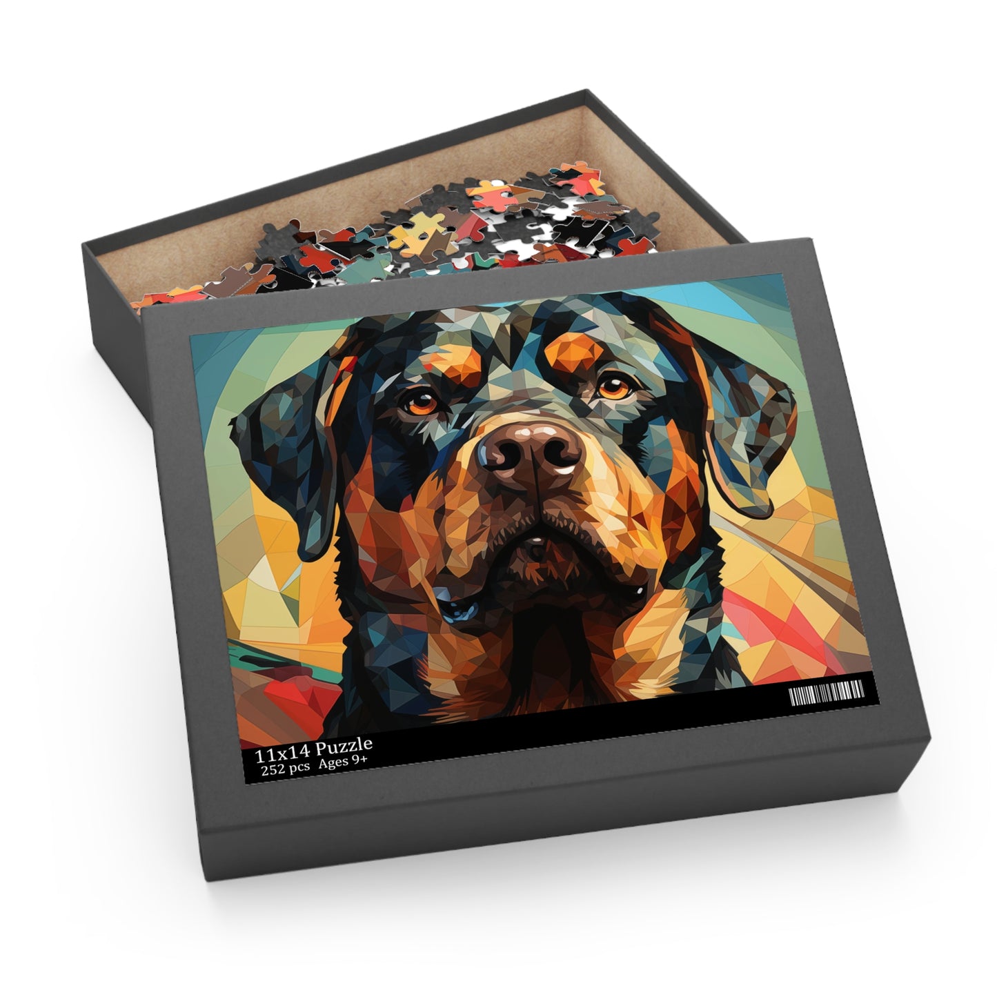 Rottweiler Dog Abstract Watercolor Jigsaw Puzzle Adult Birthday Business Jigsaw Puzzle Gift for Him Funny Humorous Indoor Outdoor Game Gift For Her Online-8