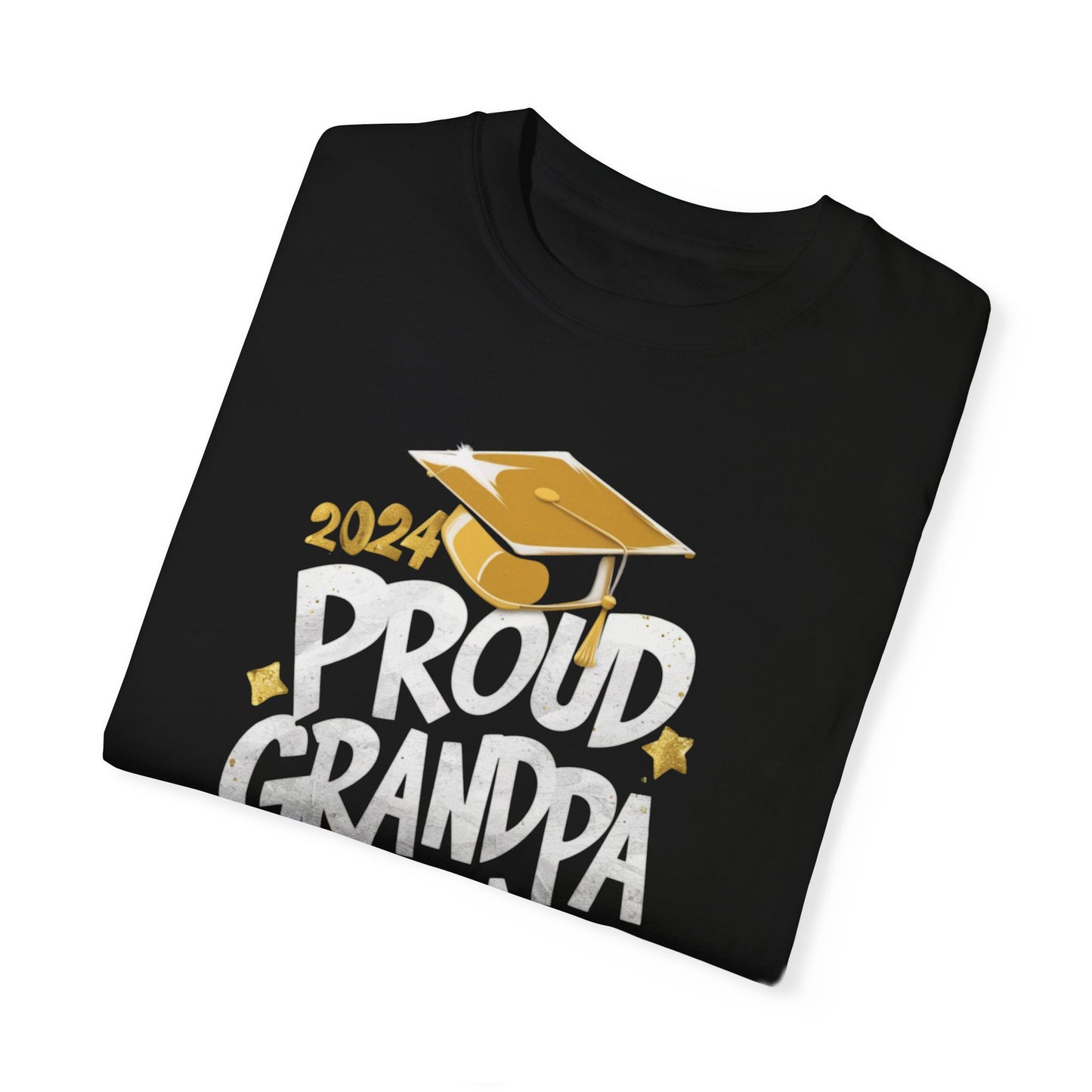 Proud Grandpa of a 2024 Graduate Unisex Garment-dyed T-shirt Cotton Funny Humorous Graphic Soft Premium Unisex Men Women Black T-shirt Birthday Gift-17