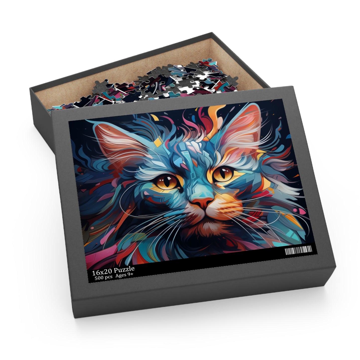 Jigsaw Abstract Cat Puzzle Adult Birthday Business Jigsaw Puzzle Gift for Him Funny Humorous Indoor Outdoor Game Gift For Her Online-4