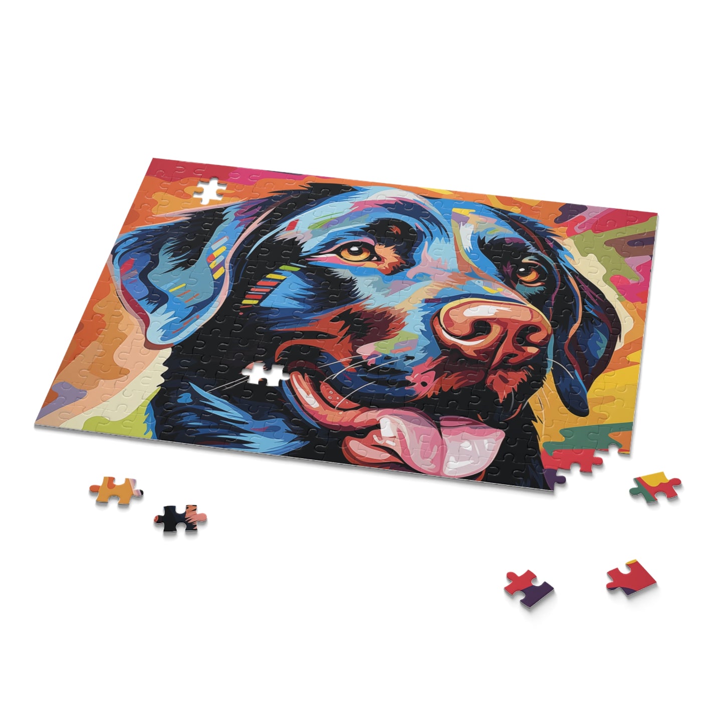 Labrador Dog Vibrant Abstract Watercolor Jigsaw Puzzle for Boys, Girls, Kids Adult Birthday Business Jigsaw Puzzle Gift for Him Funny Humorous Indoor Outdoor Game Gift For Her Online-9
