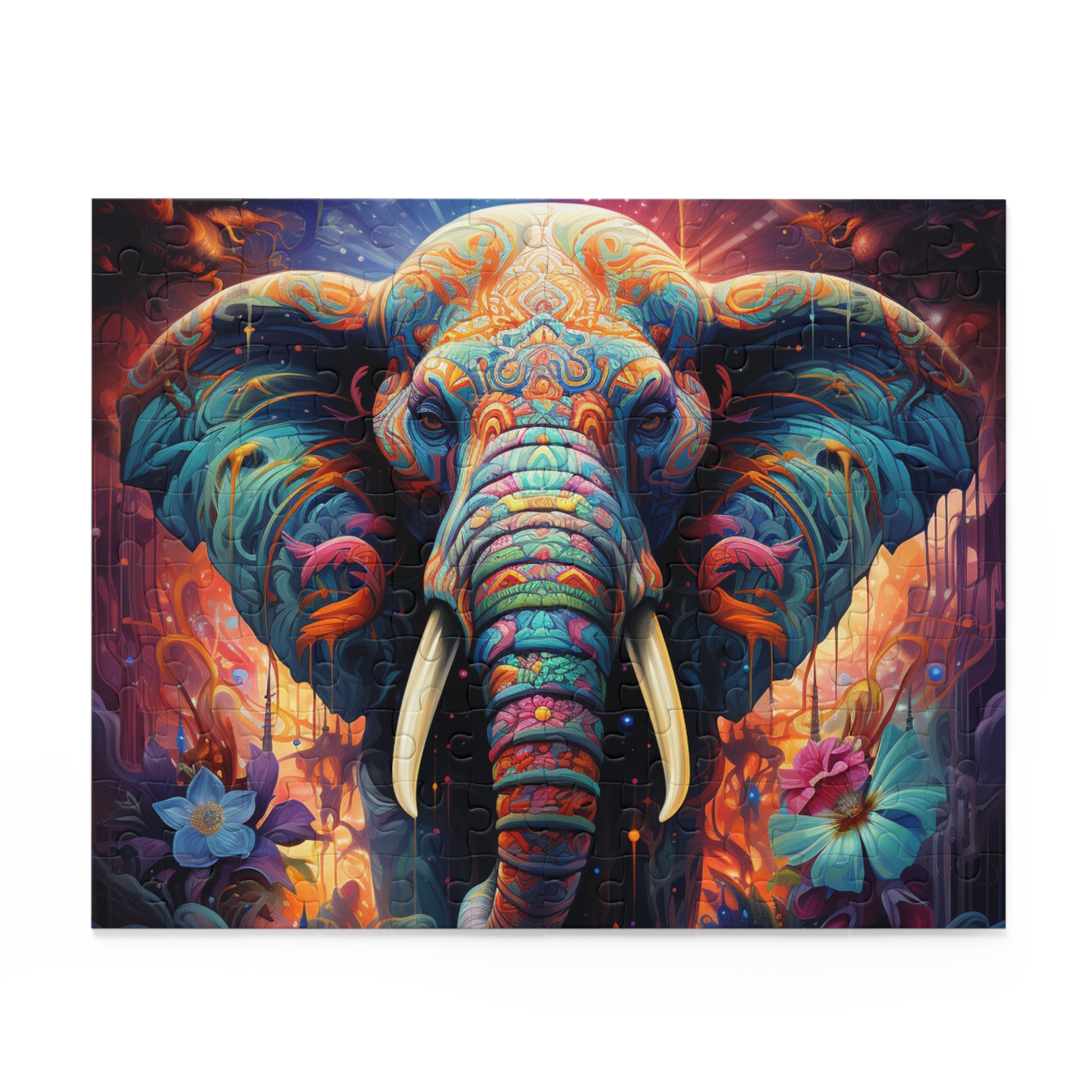 Abstract Elephant Jigsaw Puzzle for Boys, Girls, Kids Adult Birthday Business Jigsaw Puzzle Gift for Him Funny Humorous Indoor Outdoor Game Gift For Her Online-2