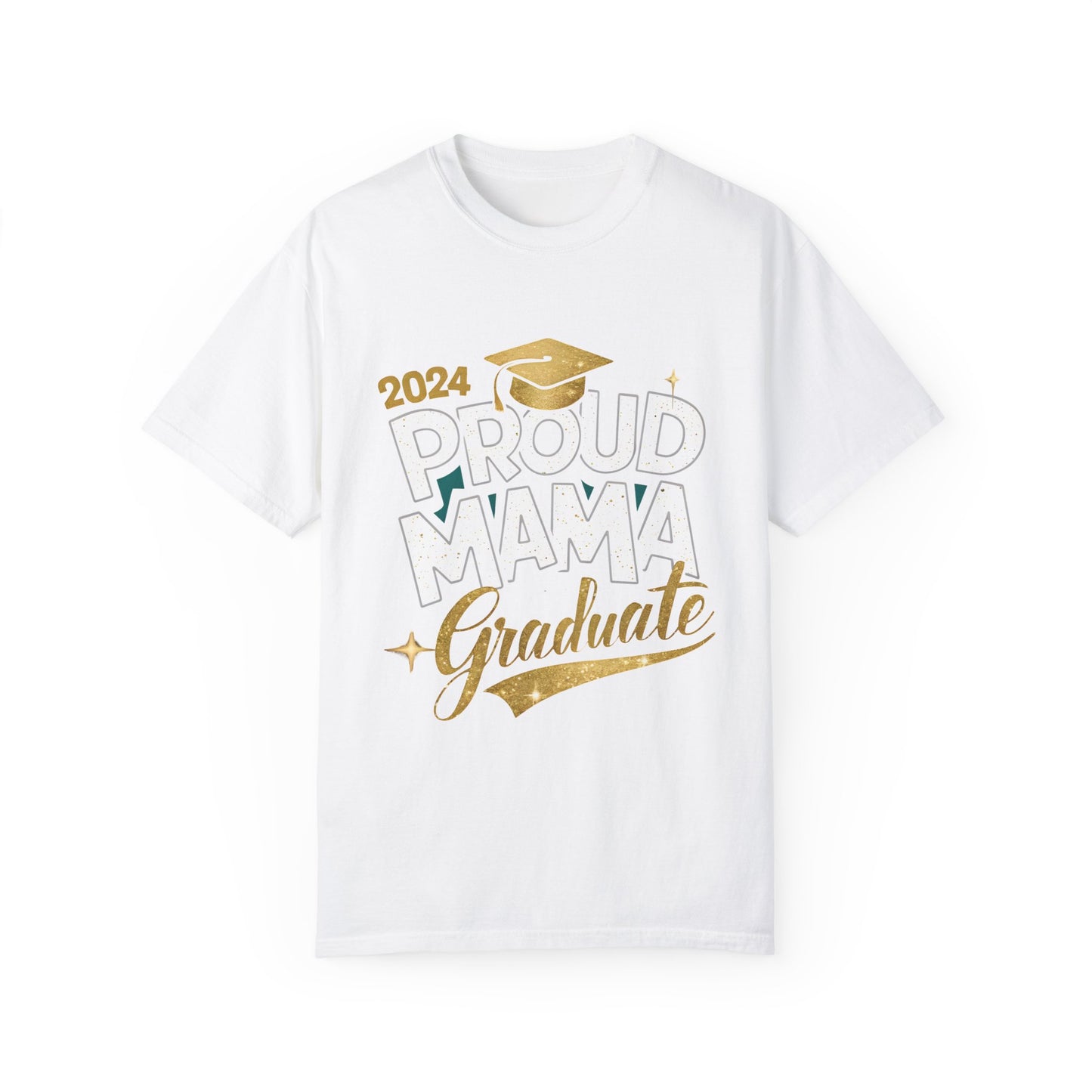 Proud Mama of a 2024 Graduate Unisex Garment-dyed T-shirt Cotton Funny Humorous Graphic Soft Premium Unisex Men Women White T-shirt Birthday Gift-3