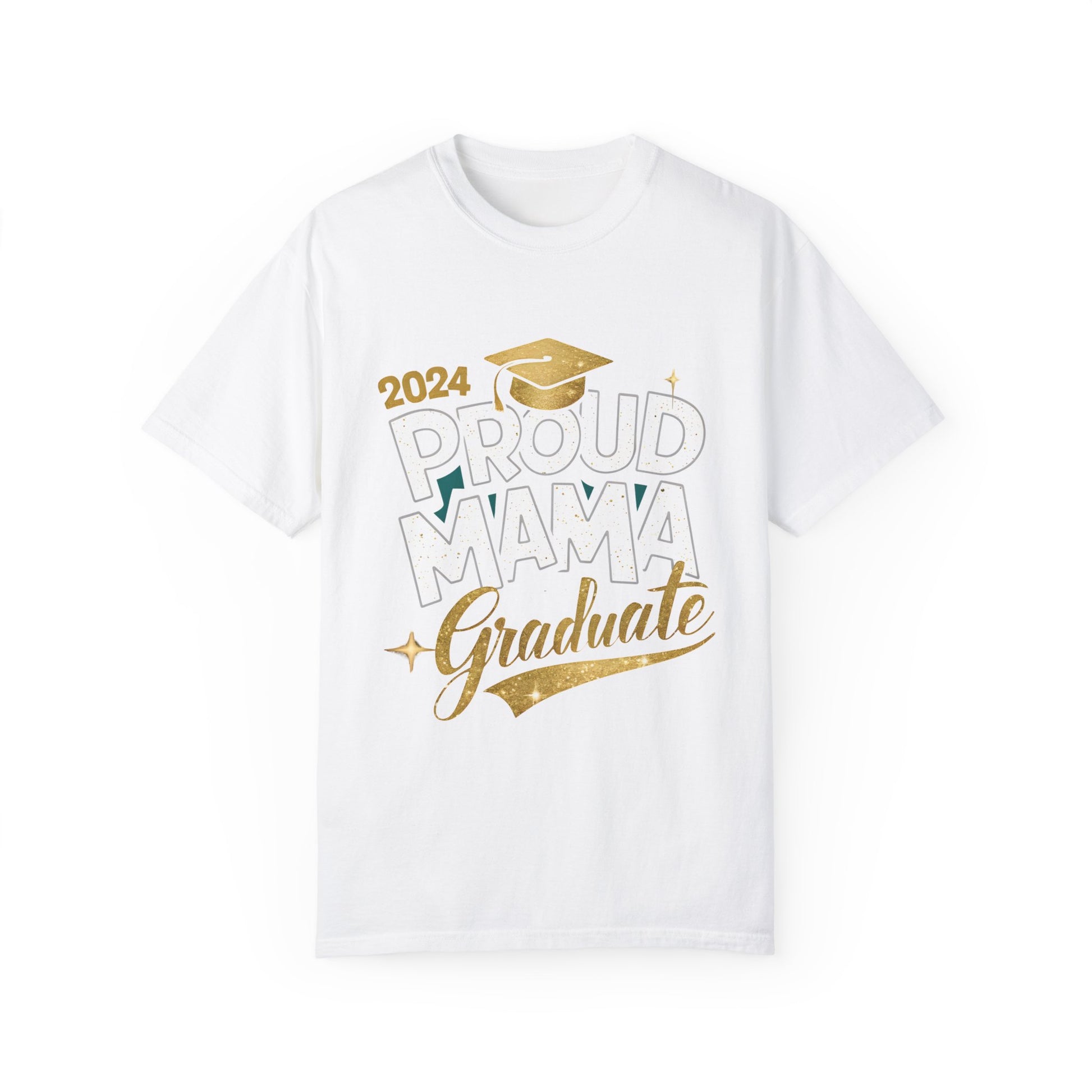 Proud Mama of a 2024 Graduate Unisex Garment-dyed T-shirt Cotton Funny Humorous Graphic Soft Premium Unisex Men Women White T-shirt Birthday Gift-3
