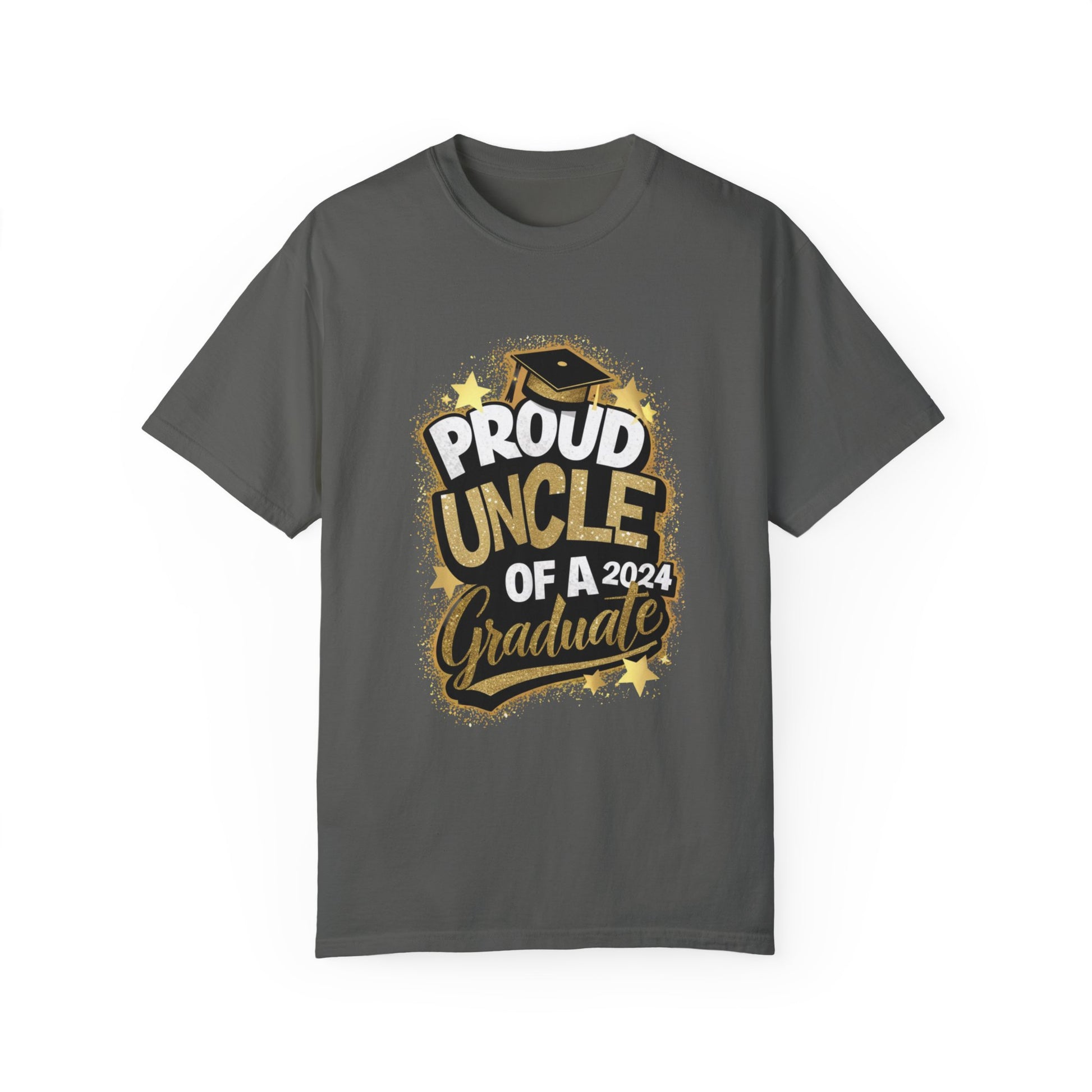 Proud Uncle of a 2024 Graduate Unisex Garment-dyed T-shirt Cotton Funny Humorous Graphic Soft Premium Unisex Men Women Pepper T-shirt Birthday Gift-12