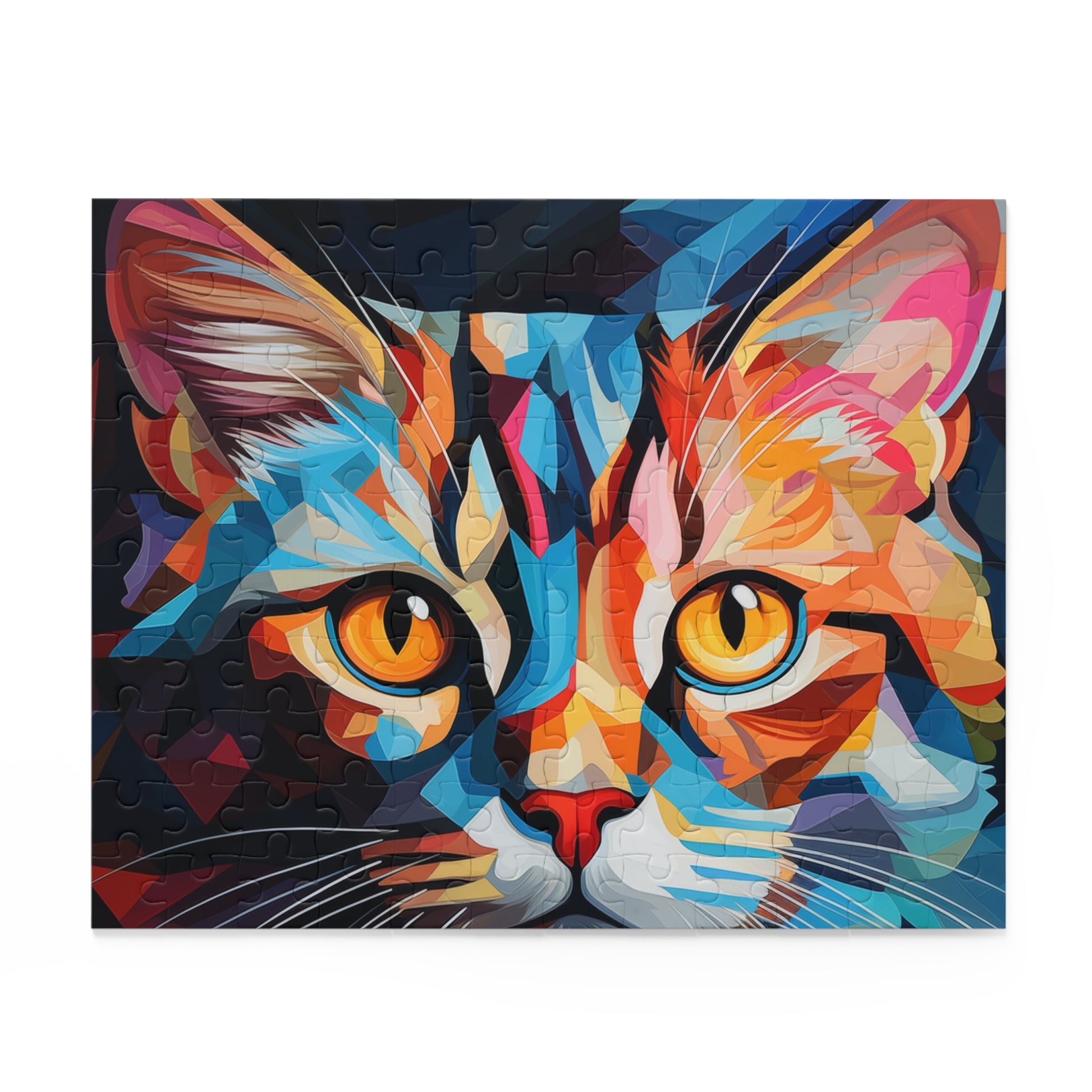 Abstract Oil Paint Colorful Cat Jigsaw Puzzle Adult Birthday Business Jigsaw Puzzle Gift for Him Funny Humorous Indoor Outdoor Game Gift For Her Online-2