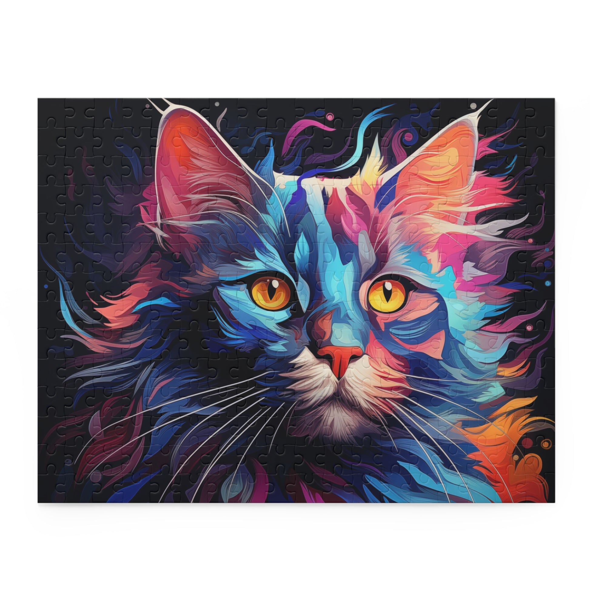 Abstract Cat Oil Paint Jigsaw Puzzle Adult Birthday Business Jigsaw Puzzle Gift for Him Funny Humorous Indoor Outdoor Game Gift For Her Online-3