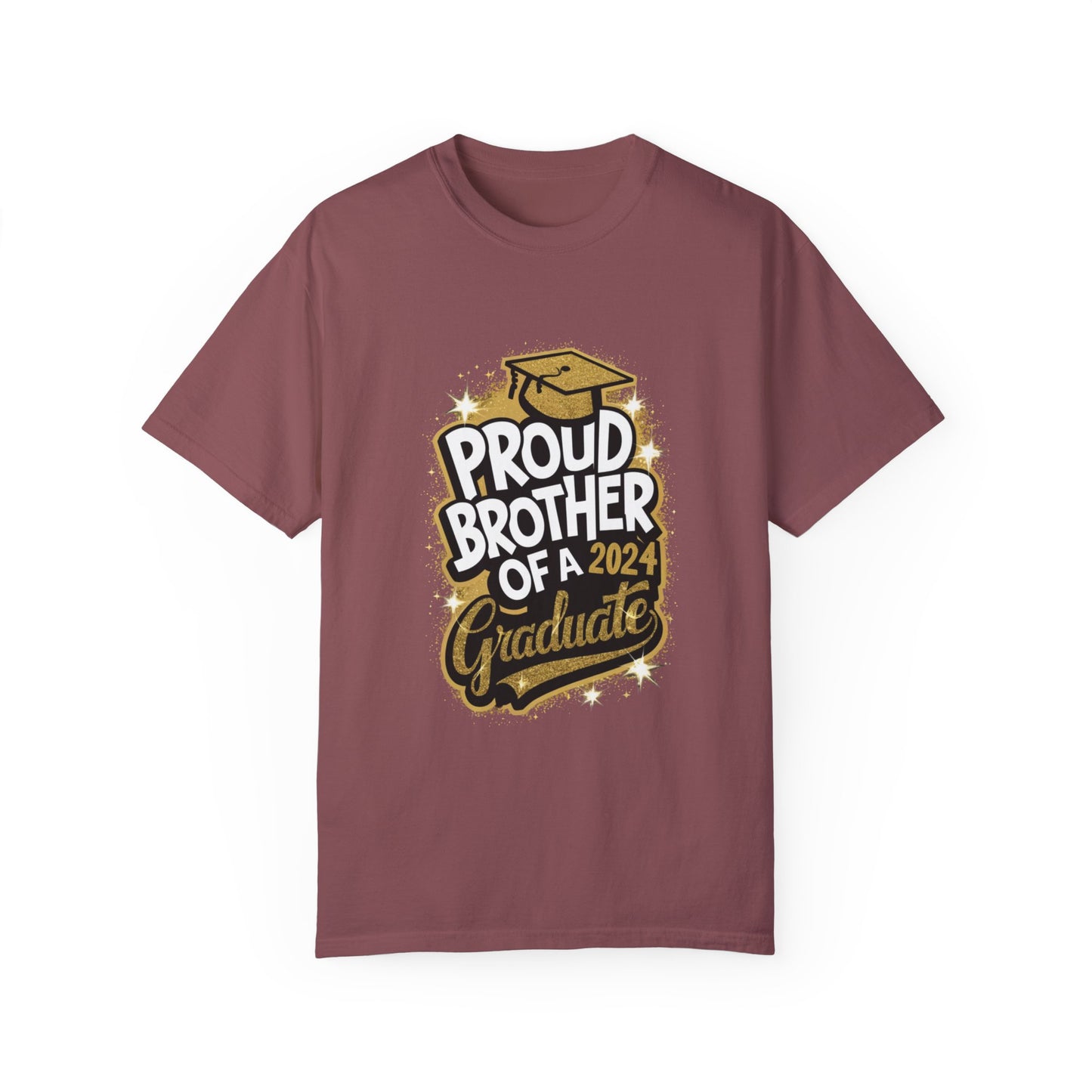 Proud Brother of a 2024 Graduate Unisex Garment-dyed T-shirt Cotton Funny Humorous Graphic Soft Premium Unisex Men Women Brick T-shirt Birthday Gift-5