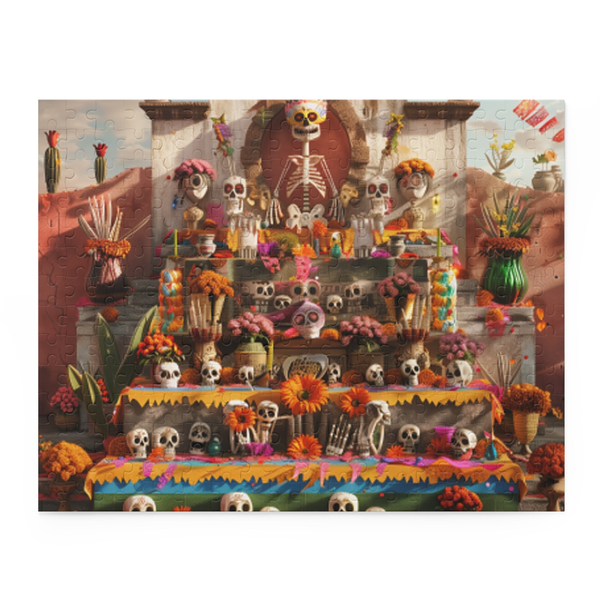 Mexican Art Day of the Dead Día de Muertos Jigsaw Puzzle Adult Birthday Business Jigsaw Puzzle Gift for Him Funny Humorous Indoor Outdoor Game Gift For Her Online-3