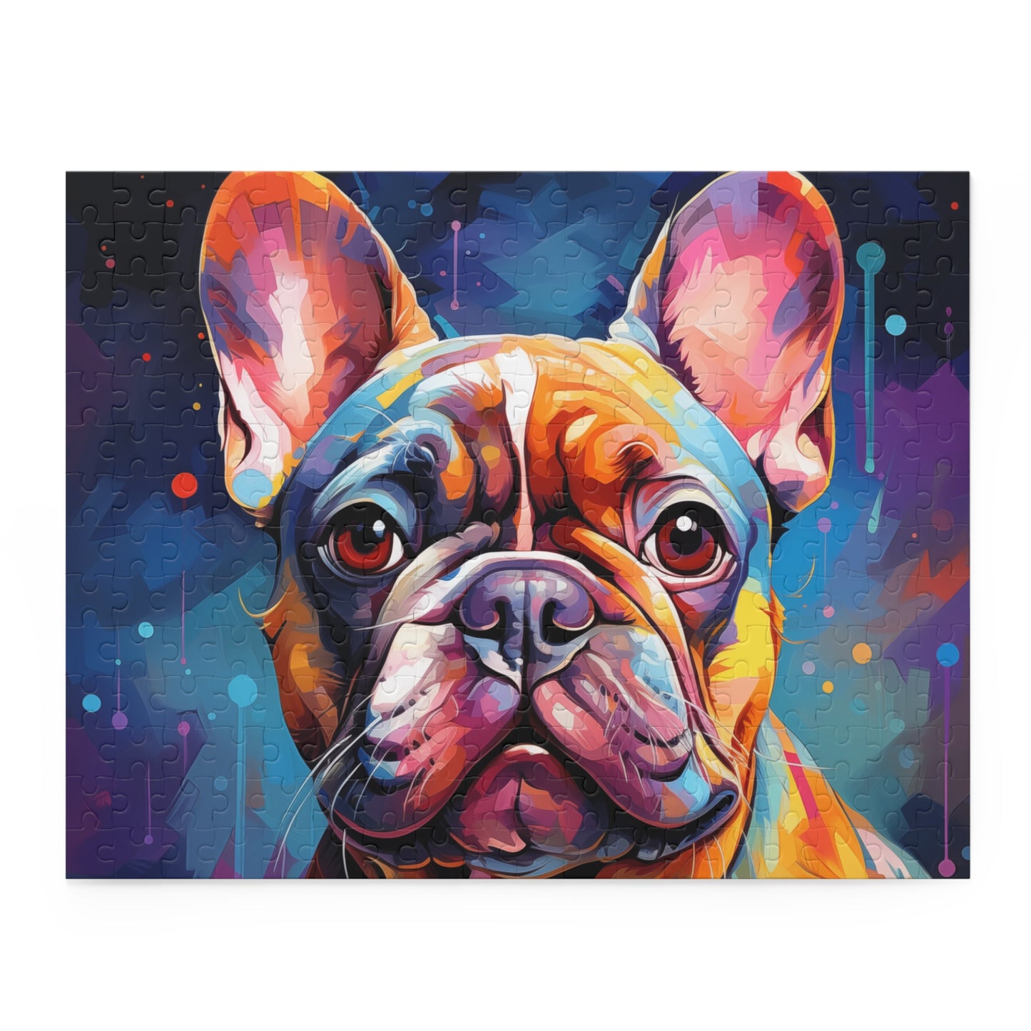 Abstract Frenchie Dog Jigsaw Puzzle Oil Paint for Boys, Girls, Kids Adult Birthday Business Jigsaw Puzzle Gift for Him Funny Humorous Indoor Outdoor Game Gift For Her Online-3