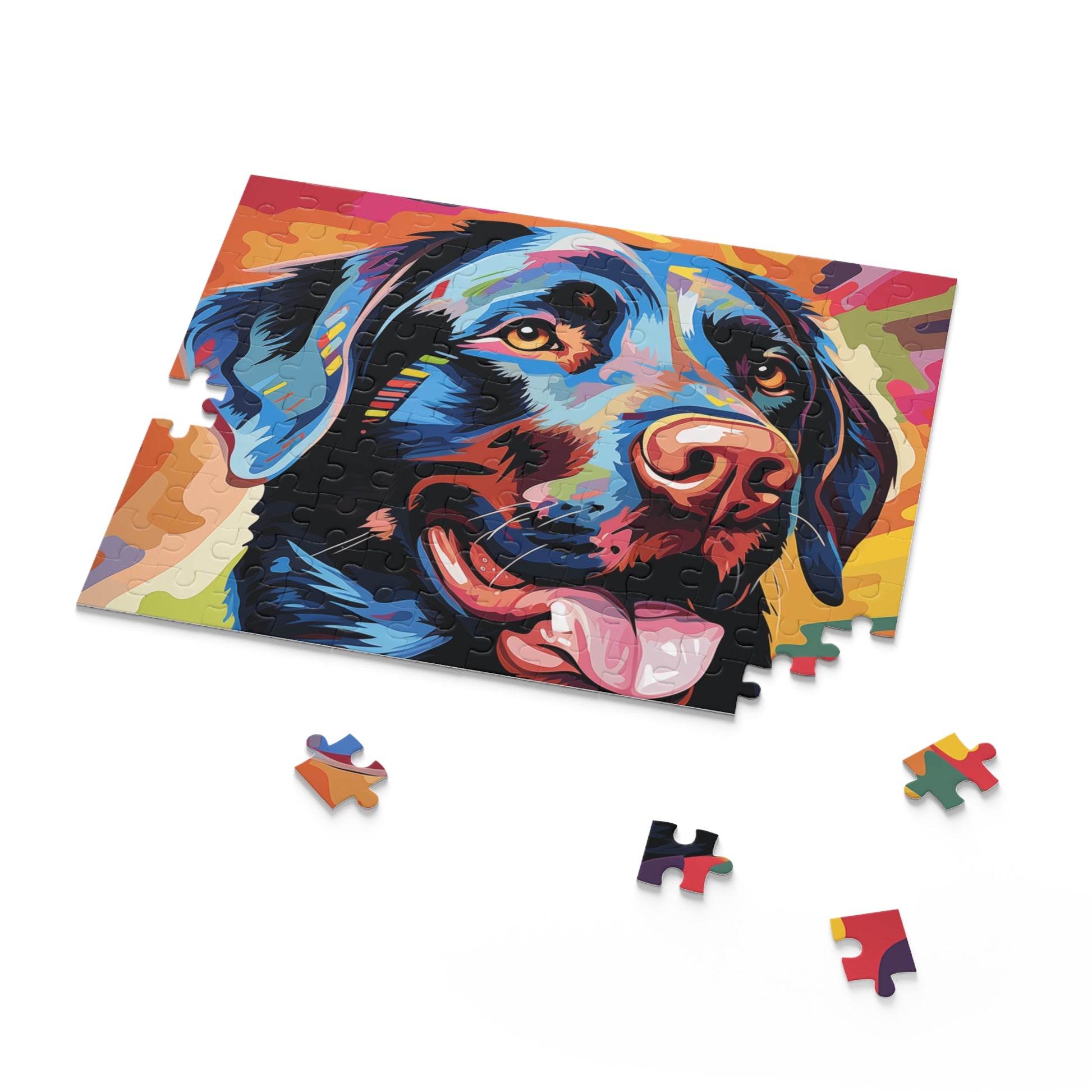 Labrador Dog Vibrant Abstract Watercolor Jigsaw Puzzle for Boys, Girls, Kids Adult Birthday Business Jigsaw Puzzle Gift for Him Funny Humorous Indoor Outdoor Game Gift For Her Online-7