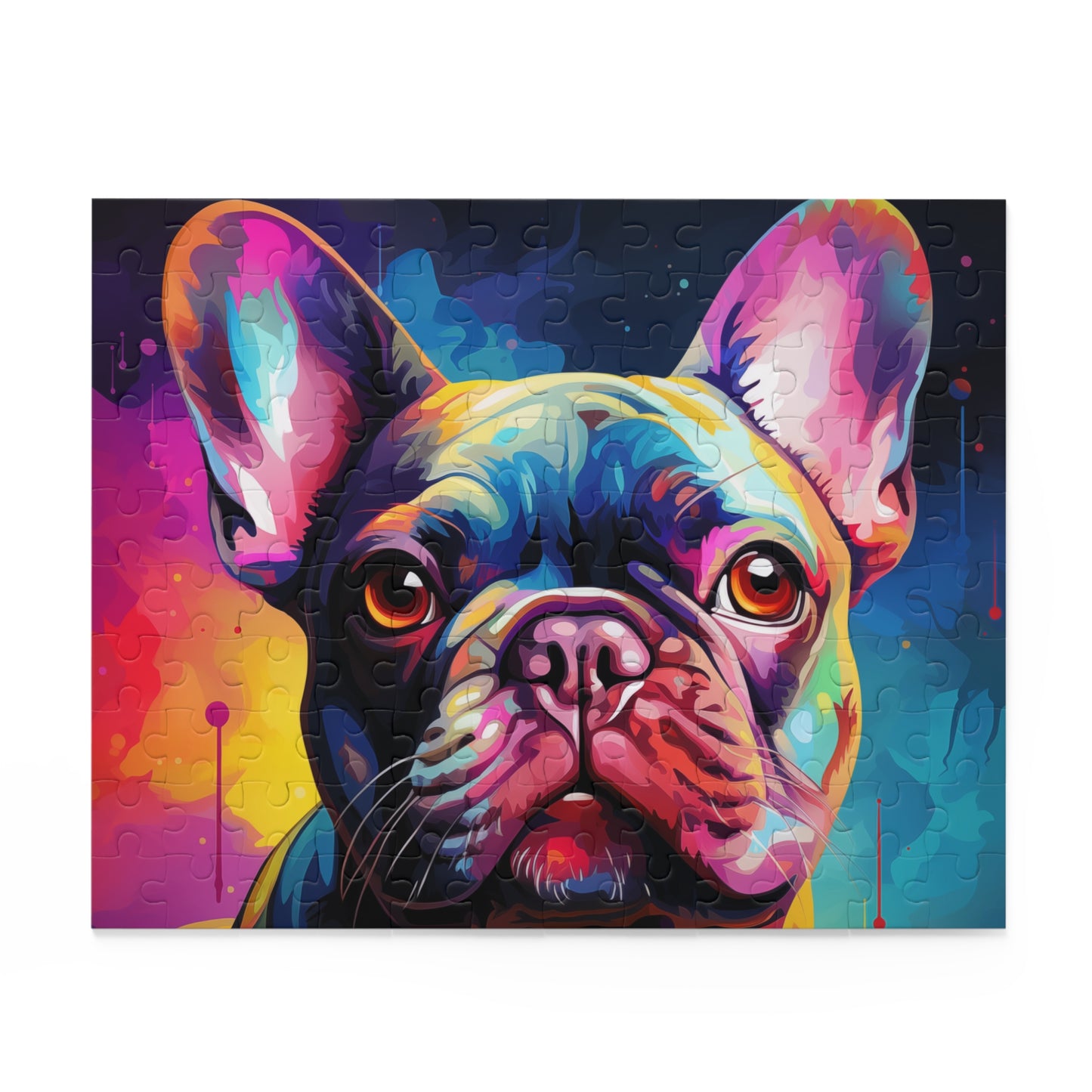 Frenchie Abstract Jigsaw Dog Puzzle Oil Paint for Boys, Girls, Kids Adult Birthday Business Jigsaw Puzzle Gift for Him Funny Humorous Indoor Outdoor Game Gift For Her Online-2