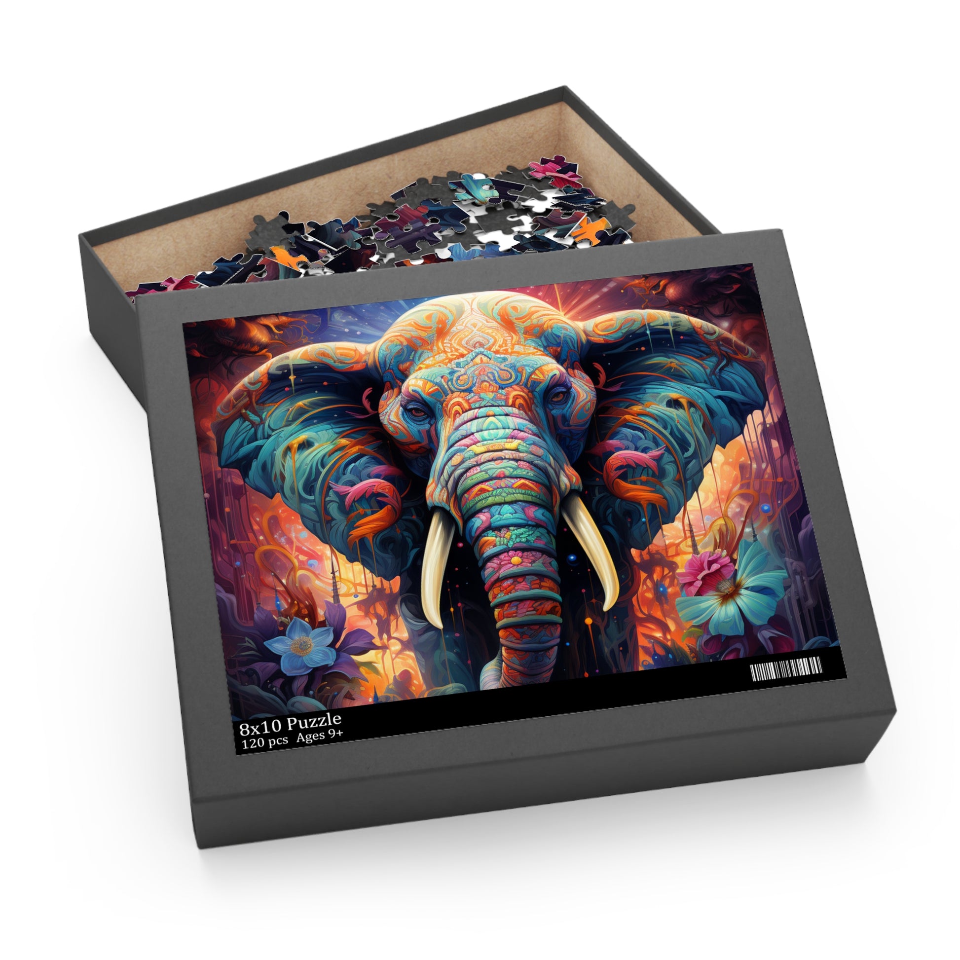 Abstract Elephant Jigsaw Puzzle for Boys, Girls, Kids Adult Birthday Business Jigsaw Puzzle Gift for Him Funny Humorous Indoor Outdoor Game Gift For Her Online-6