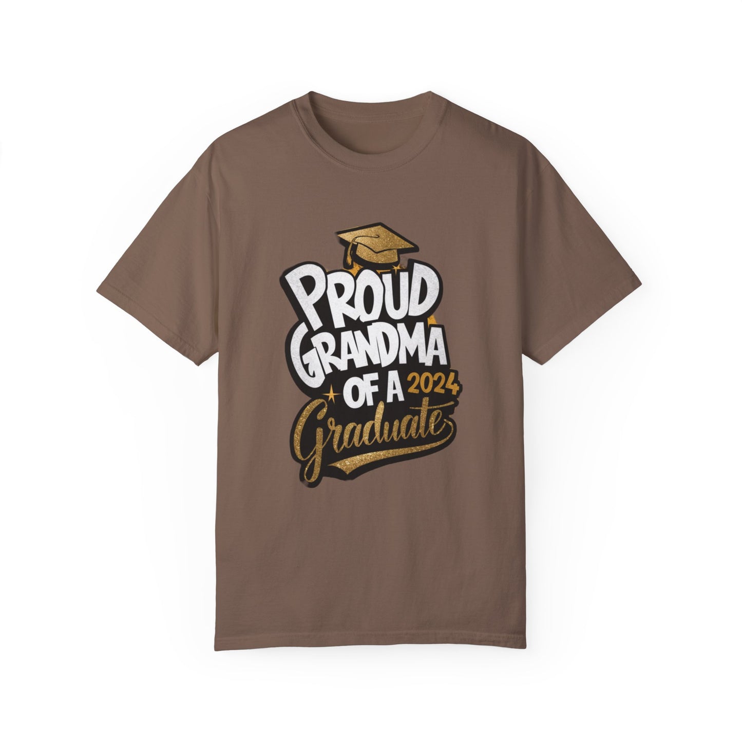Proud of Grandma 2024 Graduate Unisex Garment-dyed T-shirt Cotton Funny Humorous Graphic Soft Premium Unisex Men Women Espresso T-shirt Birthday Gift-15