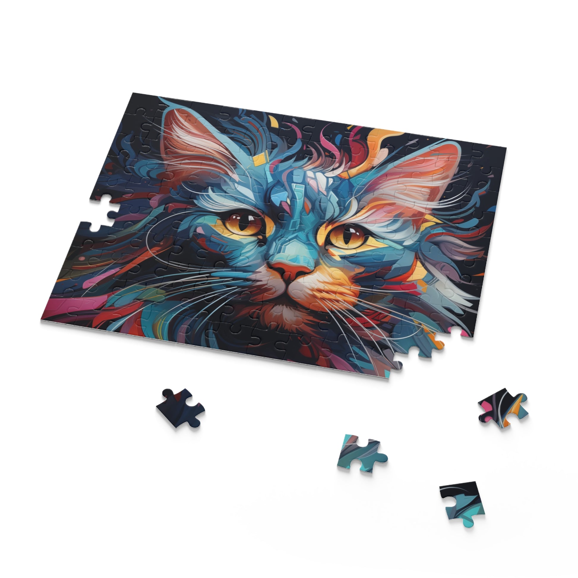 Jigsaw Abstract Cat Puzzle Adult Birthday Business Jigsaw Puzzle Gift for Him Funny Humorous Indoor Outdoor Game Gift For Her Online-7