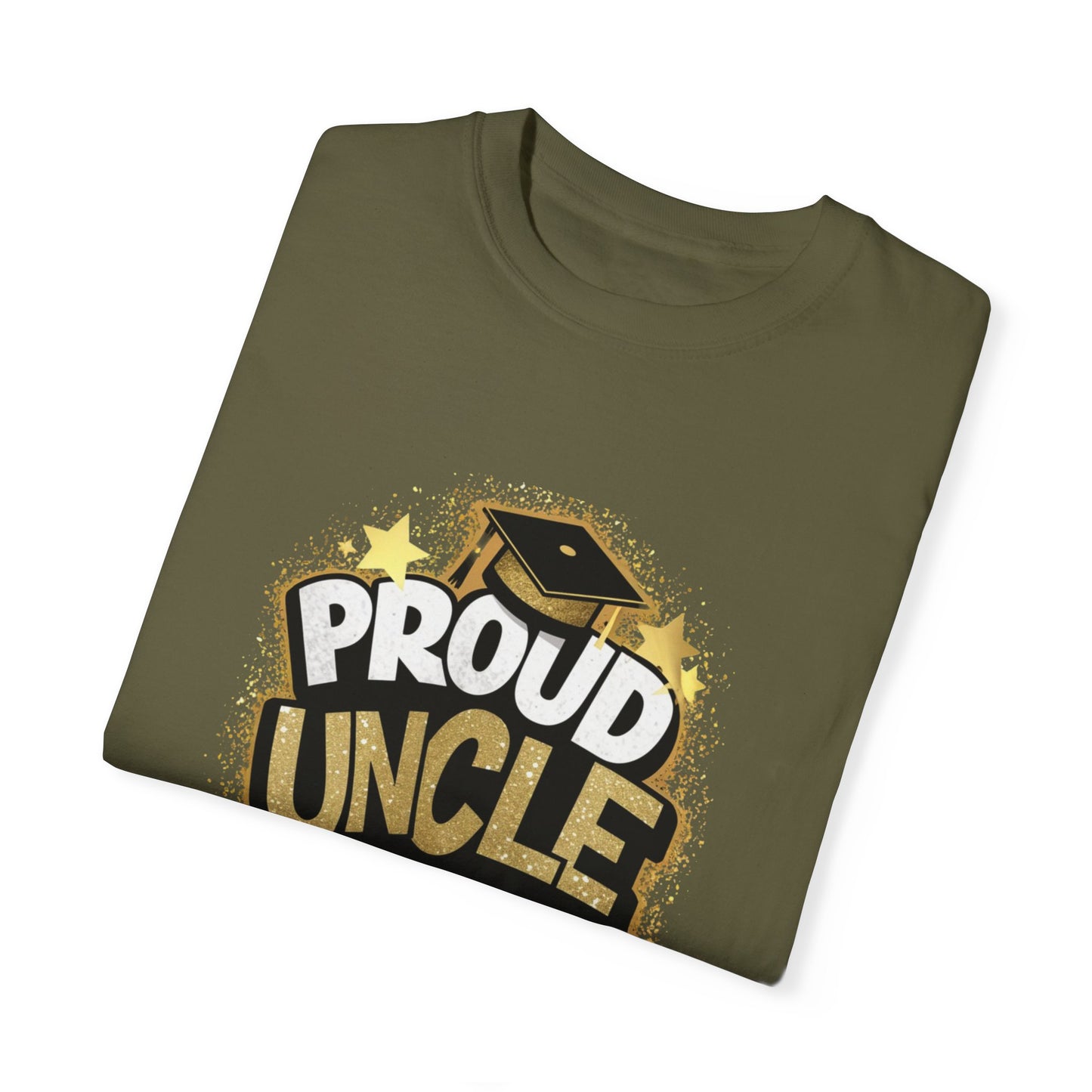 Proud Uncle of a 2024 Graduate Unisex Garment-dyed T-shirt Cotton Funny Humorous Graphic Soft Premium Unisex Men Women Sage T-shirt Birthday Gift-53