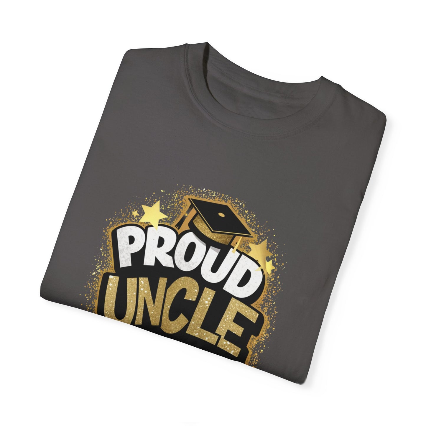 Proud Uncle of a 2024 Graduate Unisex Garment-dyed T-shirt Cotton Funny Humorous Graphic Soft Premium Unisex Men Women Graphite T-shirt Birthday Gift-38