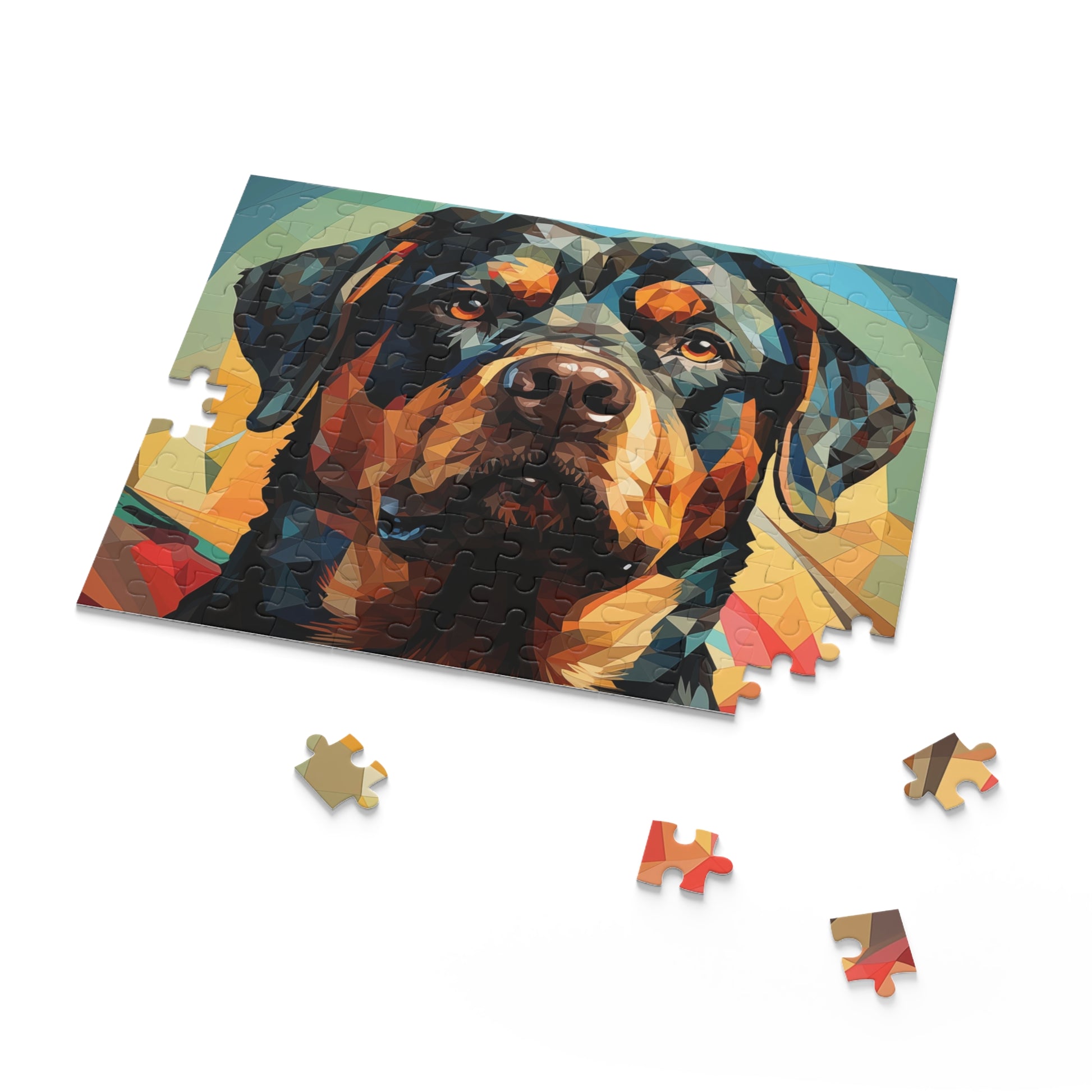Rottweiler Dog Abstract Watercolor Jigsaw Puzzle Adult Birthday Business Jigsaw Puzzle Gift for Him Funny Humorous Indoor Outdoor Game Gift For Her Online-7