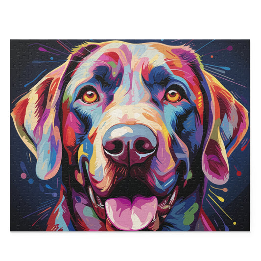 Labrador Abstract Vibrant Watercolor Dog Jigsaw Puzzle for Boys, Girls, Kids Adult Birthday Business Jigsaw Puzzle Gift for Him Funny Humorous Indoor Outdoor Game Gift For Her Online-1