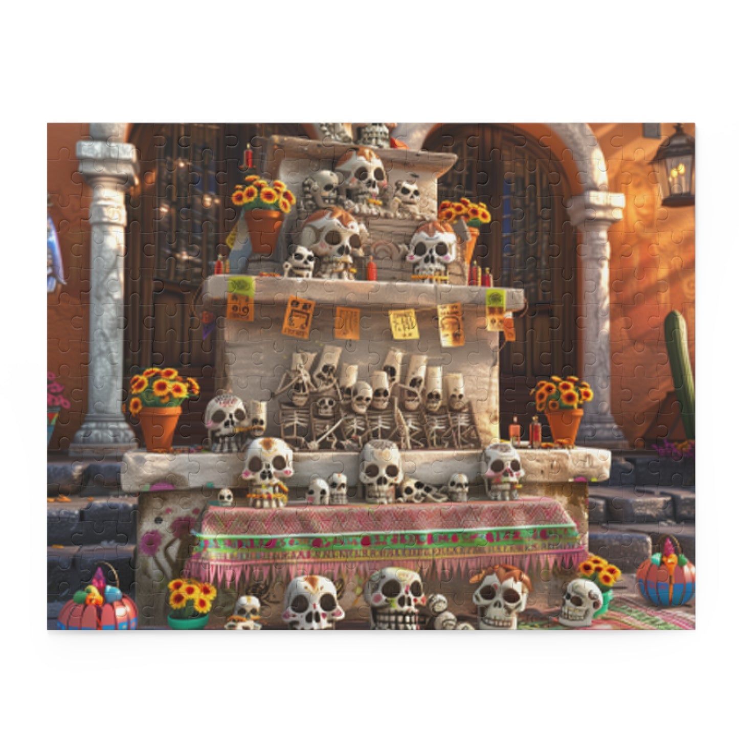 Mexican Art Day of the Dead Día de Muertos Jigsaw Puzzle Adult Birthday Business Jigsaw Puzzle Gift for Him Funny Humorous Indoor Outdoor Game Gift For Her Online-3