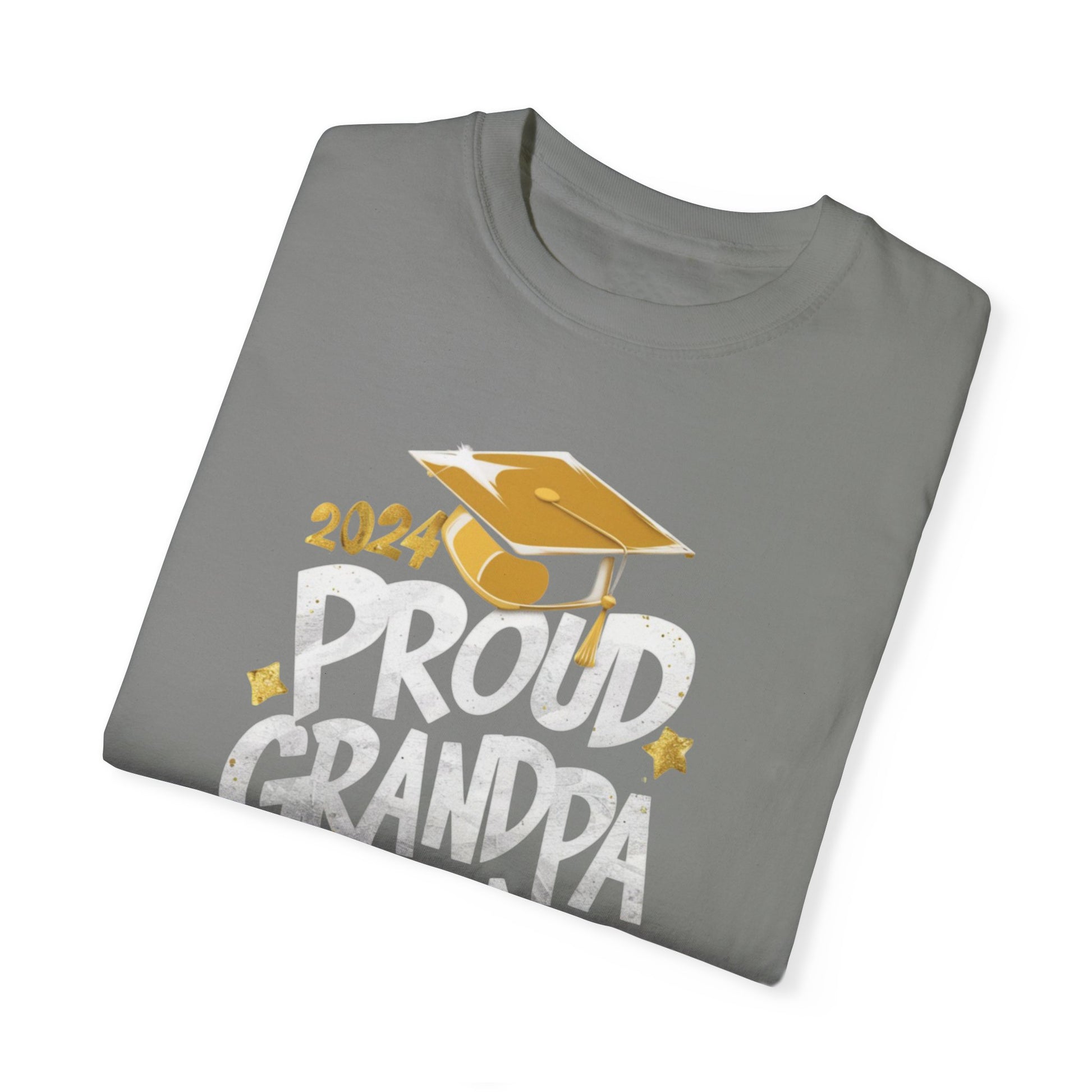 Proud Grandpa of a 2024 Graduate Unisex Garment-dyed T-shirt Cotton Funny Humorous Graphic Soft Premium Unisex Men Women Granite T-shirt Birthday Gift-26