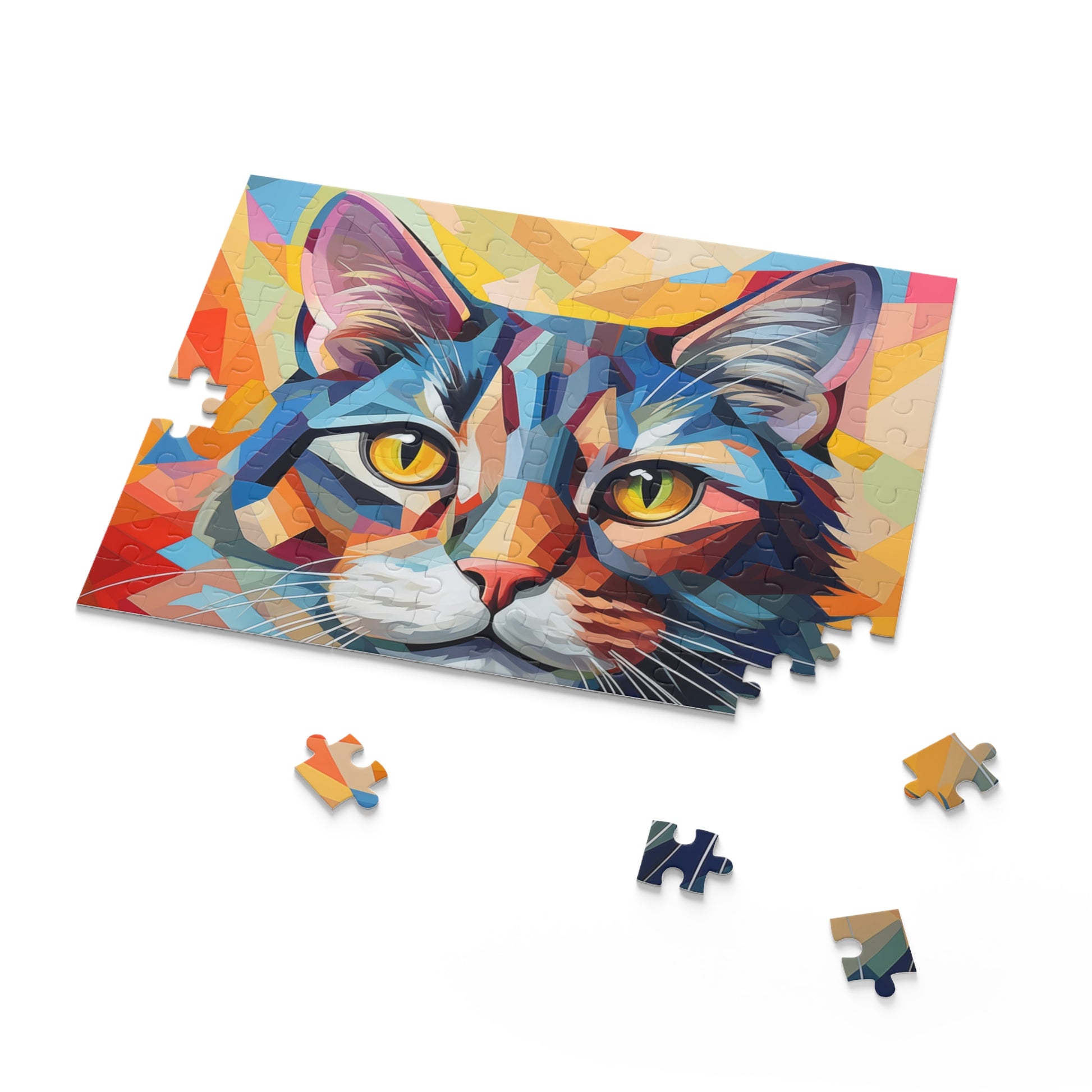 Abstract Oil Paint Cat Jigsaw Puzzle for Boys, Girls, Kids Adult Birthday Business Jigsaw Puzzle Gift for Him Funny Humorous Indoor Outdoor Game Gift For Her Online-7