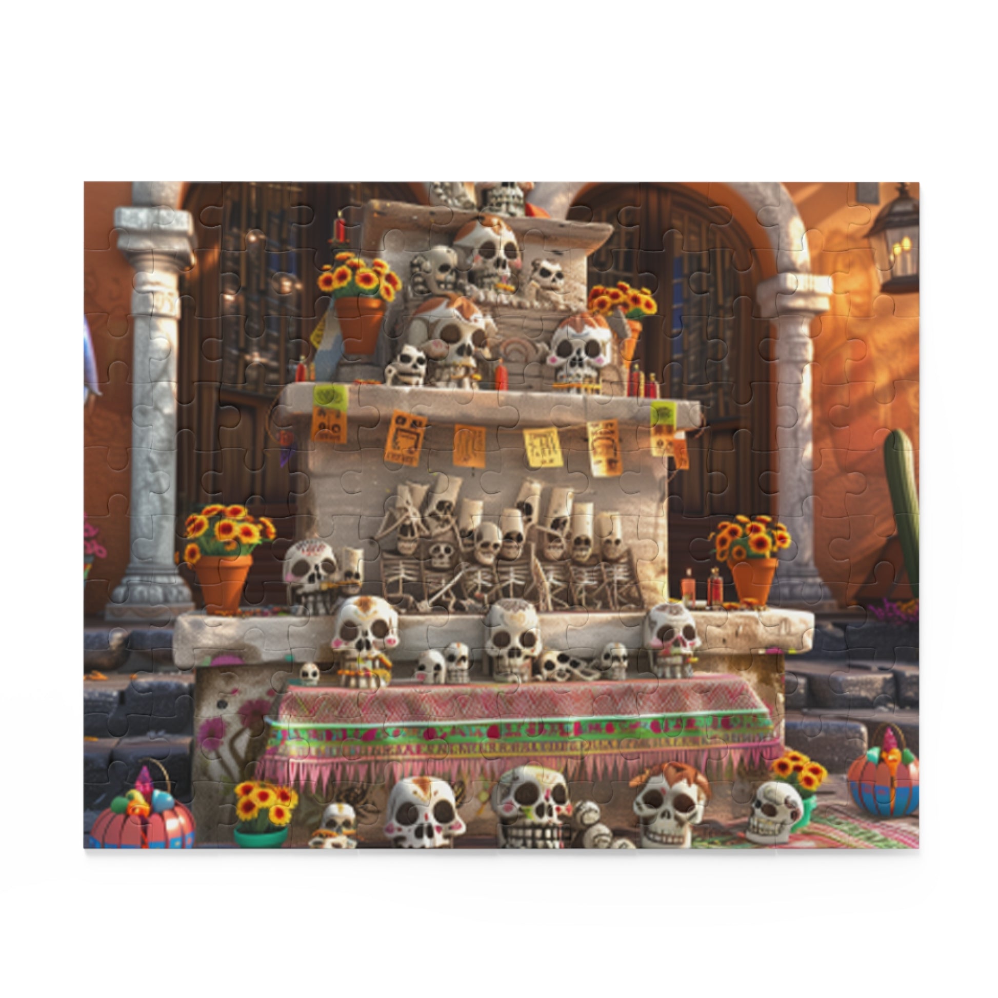 Mexican Art Day of the Dead Día de Muertos Jigsaw Puzzle Adult Birthday Business Jigsaw Puzzle Gift for Him Funny Humorous Indoor Outdoor Game Gift For Her Online-2