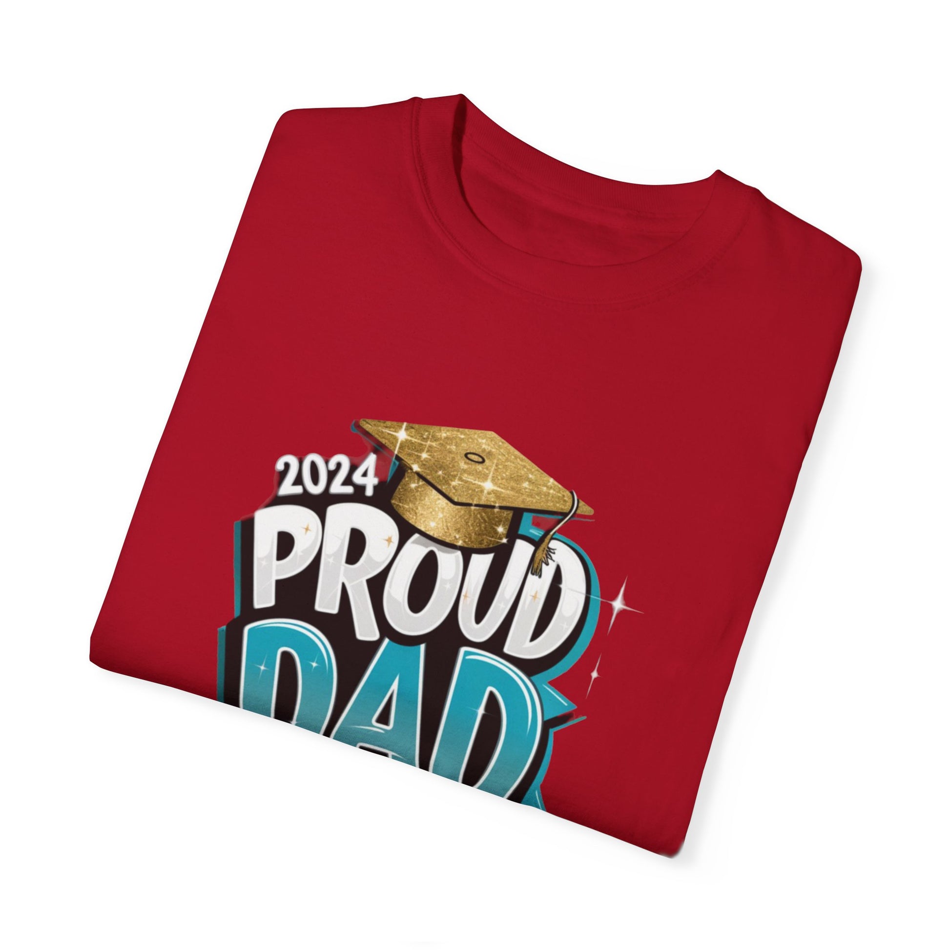 Proud Dad of a 2024 Graduate Unisex Garment-dyed T-shirt Cotton Funny Humorous Graphic Soft Premium Unisex Men Women Red T-shirt Birthday Gift-20