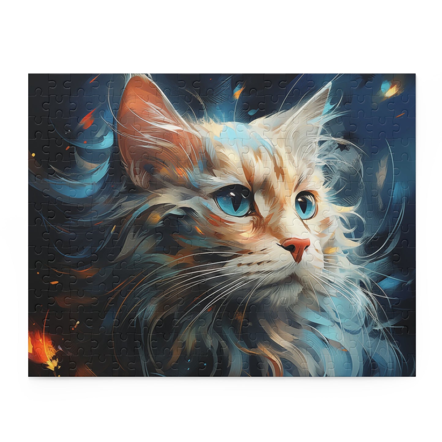 Abstract Vibrant Watercolor Cat Jigsaw Puzzle for Boys Girls Kids Adult Birthday Business Jigsaw Puzzle Gift for Him Funny Humorous Indoor Outdoor Game Gift For Her Online-3
