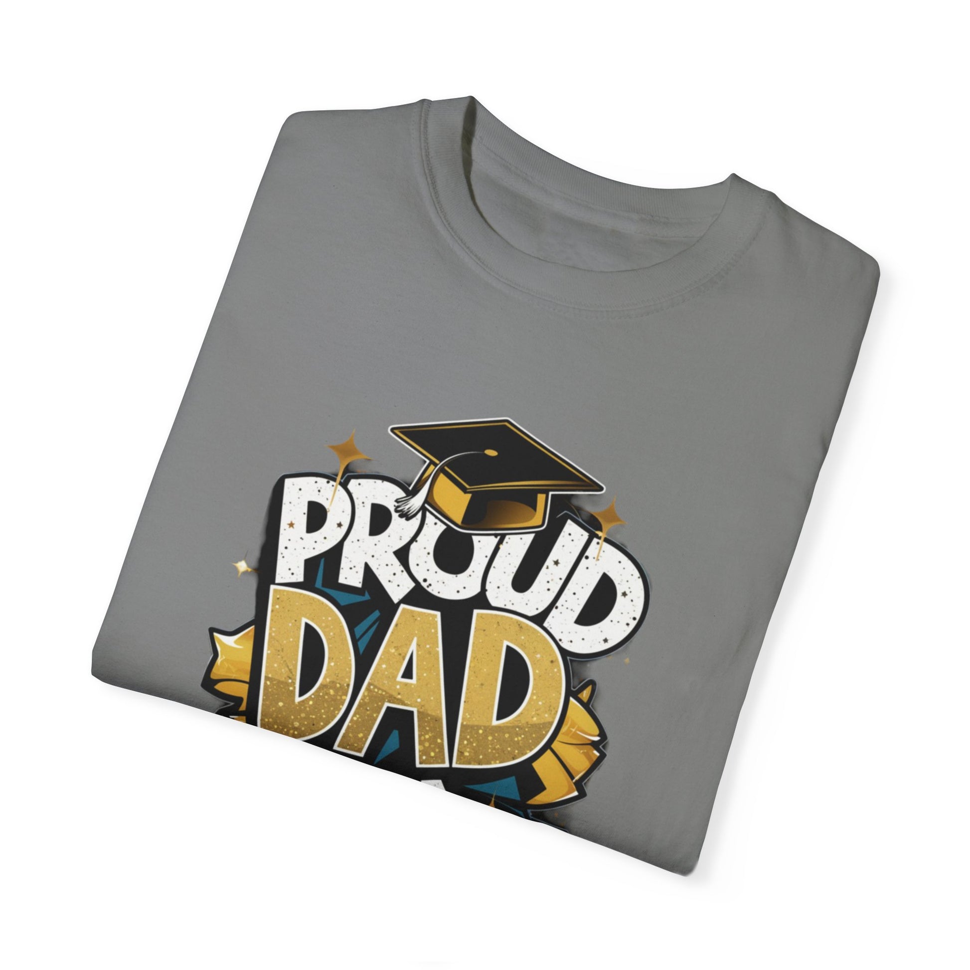 Proud Dad of a 2024 Graduate Unisex Garment-dyed T-shirt Cotton Funny Humorous Graphic Soft Premium Unisex Men Women Grey T-shirt Birthday Gift-41