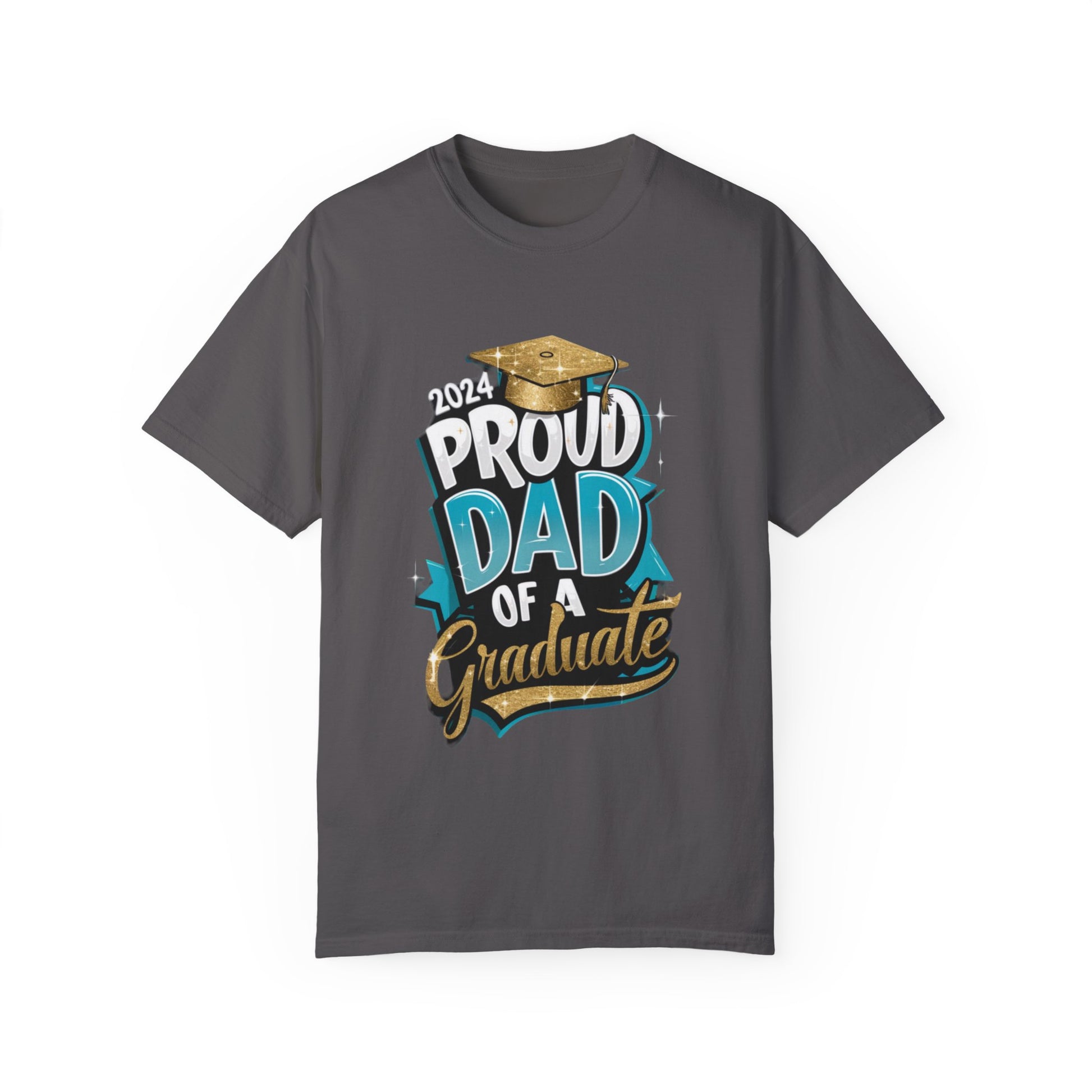 Proud Dad of a 2024 Graduate Unisex Garment-dyed T-shirt Cotton Funny Humorous Graphic Soft Premium Unisex Men Women Graphite T-shirt Birthday Gift-8