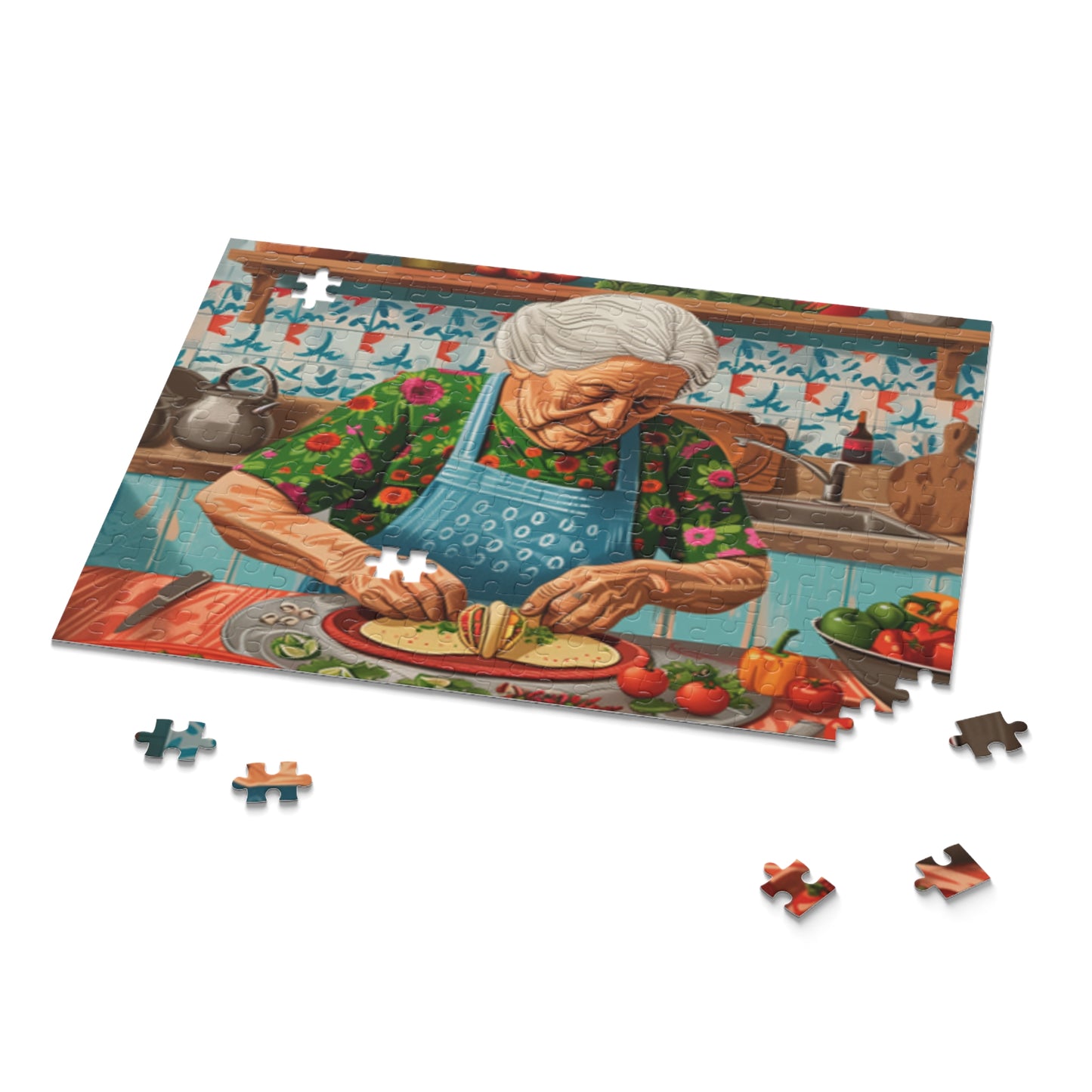 Mexican Art Retro Women Kitchen Jigsaw Puzzle Adult Birthday Business Jigsaw Puzzle Gift for Him Funny Humorous Indoor Outdoor Game Gift For Her Online-9