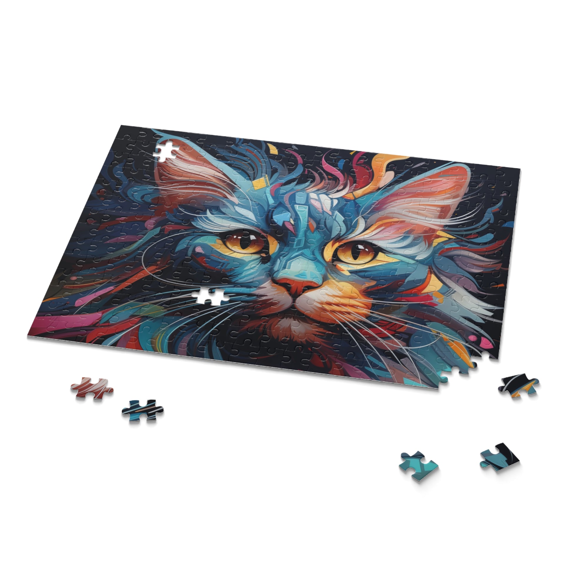 Jigsaw Abstract Cat Puzzle Adult Birthday Business Jigsaw Puzzle Gift for Him Funny Humorous Indoor Outdoor Game Gift For Her Online-9