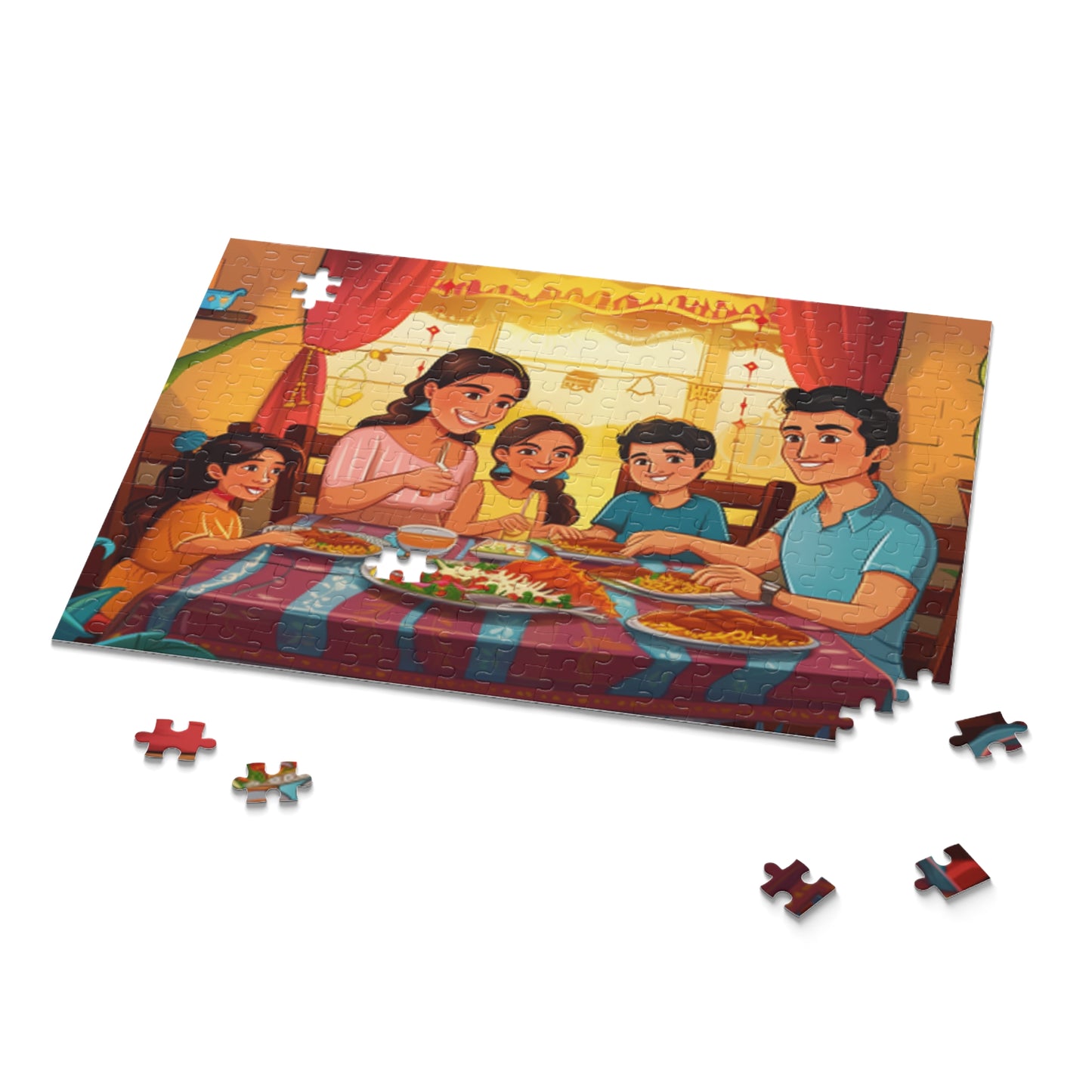 Mexican Family Retro Art Jigsaw Puzzle Adult Birthday Business Jigsaw Puzzle Gift for Him Funny Humorous Indoor Outdoor Game Gift For Her Online-9