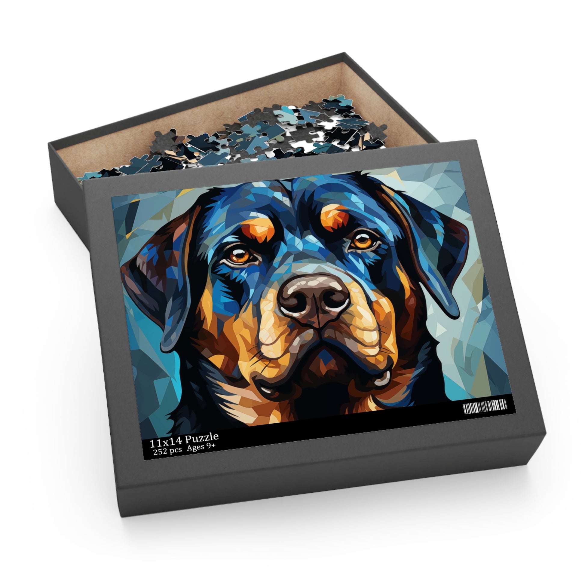 Vibrant Watercolor Rottweiler Dog Jigsaw Puzzle for Girls, Boys, Kids Adult Birthday Business Jigsaw Puzzle Gift for Him Funny Humorous Indoor Outdoor Game Gift For Her Online-8